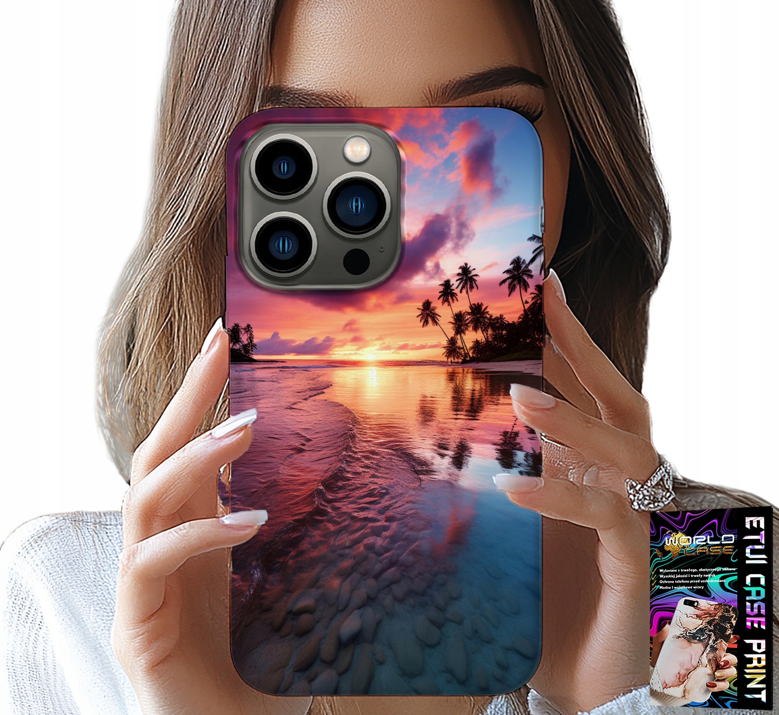 ETUI DO IPHONE 15 PRO MAX - PLAŻA WAKACJE WYSPA PIĘKNE WIDOKI +SZKŁO