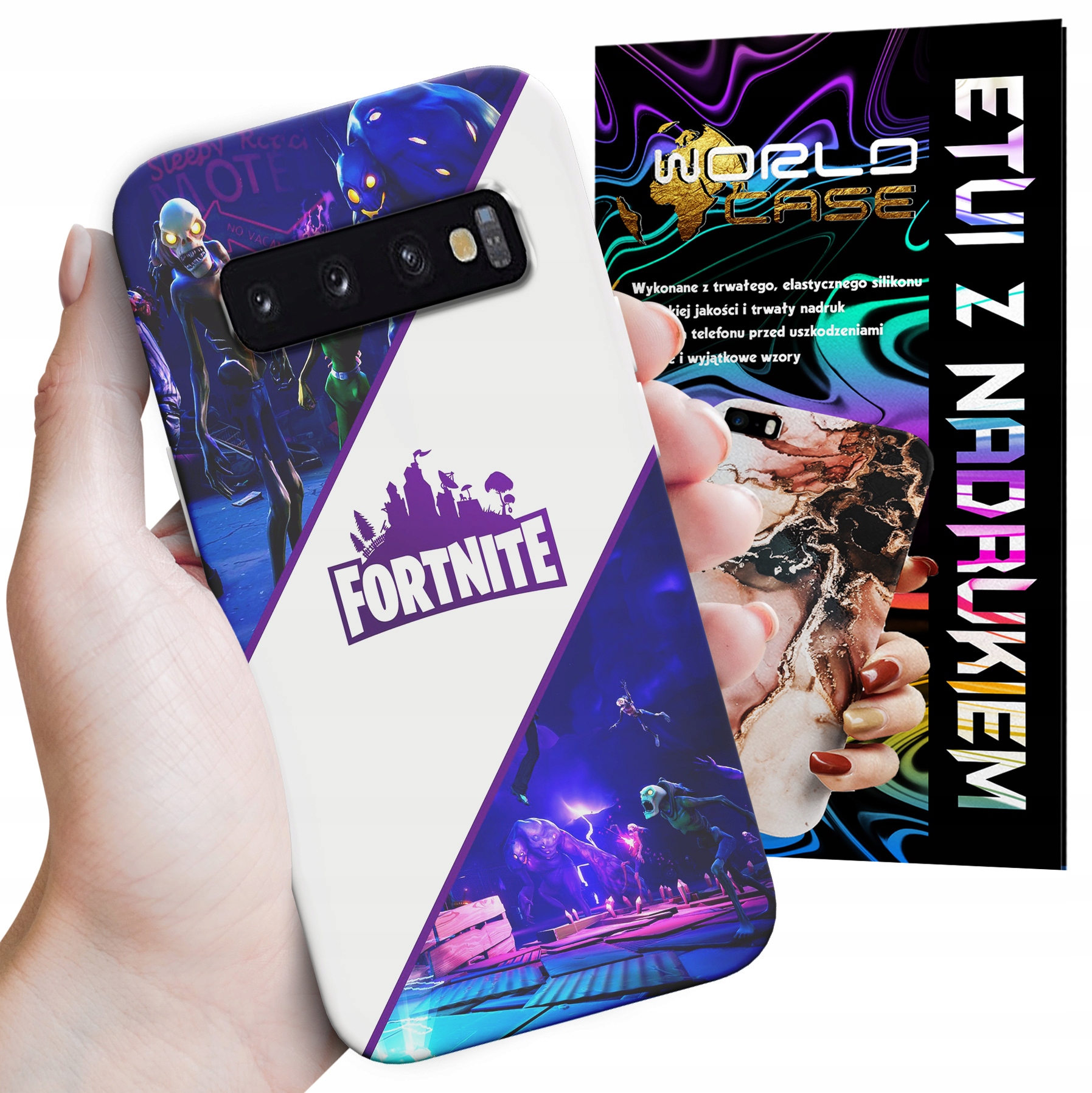 ETUI CASE DO SAMSUNG S10 PLUS - FORTNITE DZIECIĘCE WZORY Z GIER I BAJEK