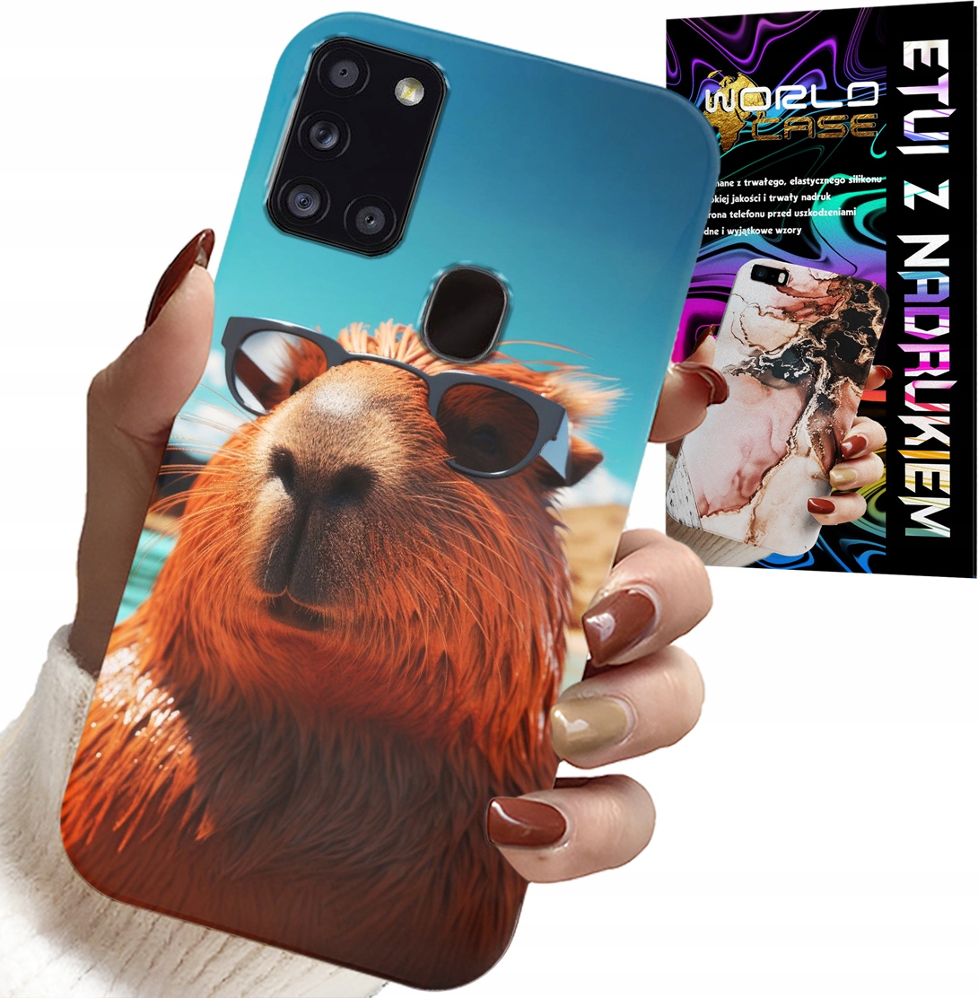 ETUI DO SAMSUNG GALAXY A21s - SŁODKA KAPIBARA, CAPIBARA CASE + SZKŁO