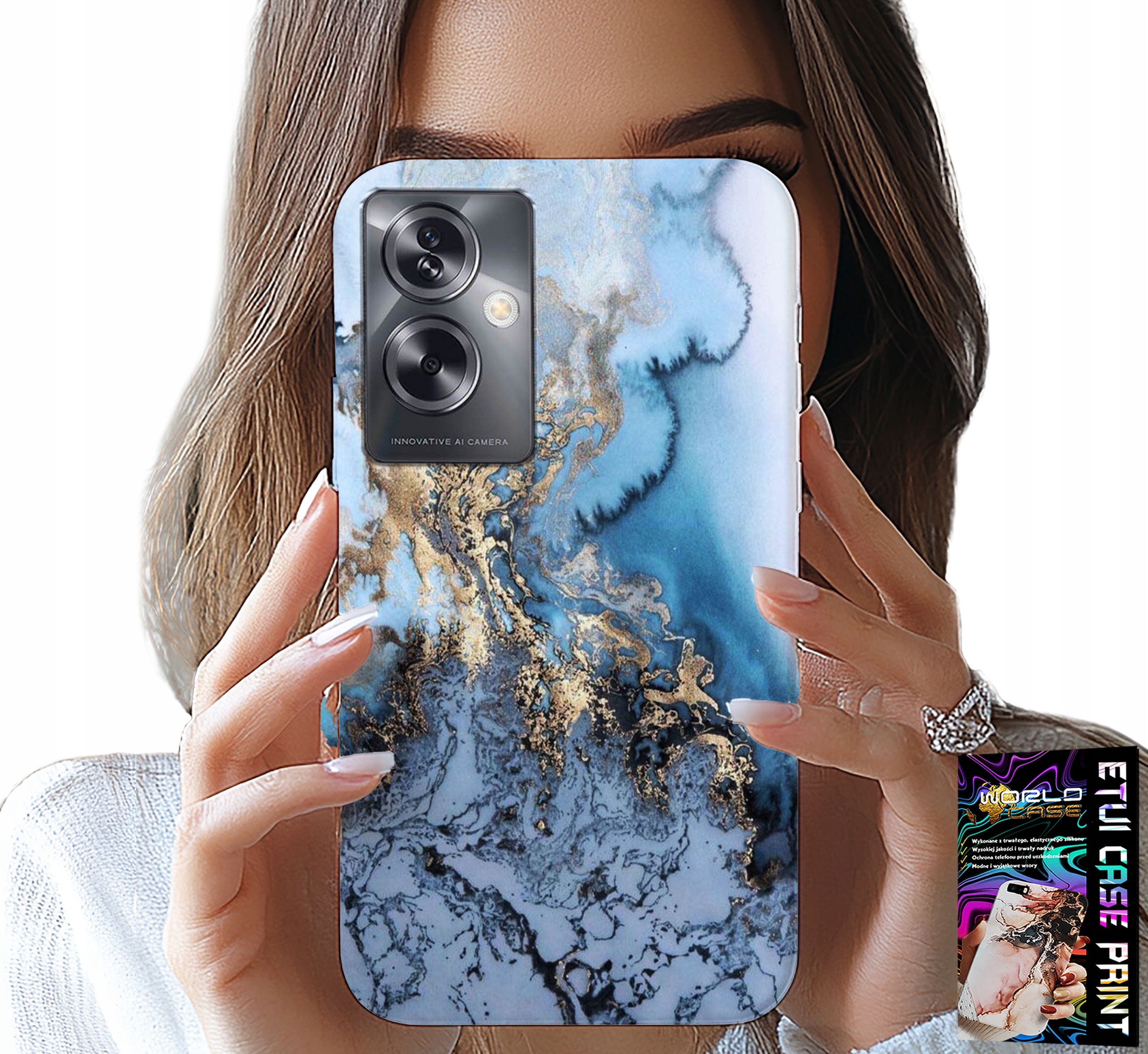 ETUI DO OPPO A79 5G - MARMUREK MARMURKI DAMSKIE WZORY +FOLIA