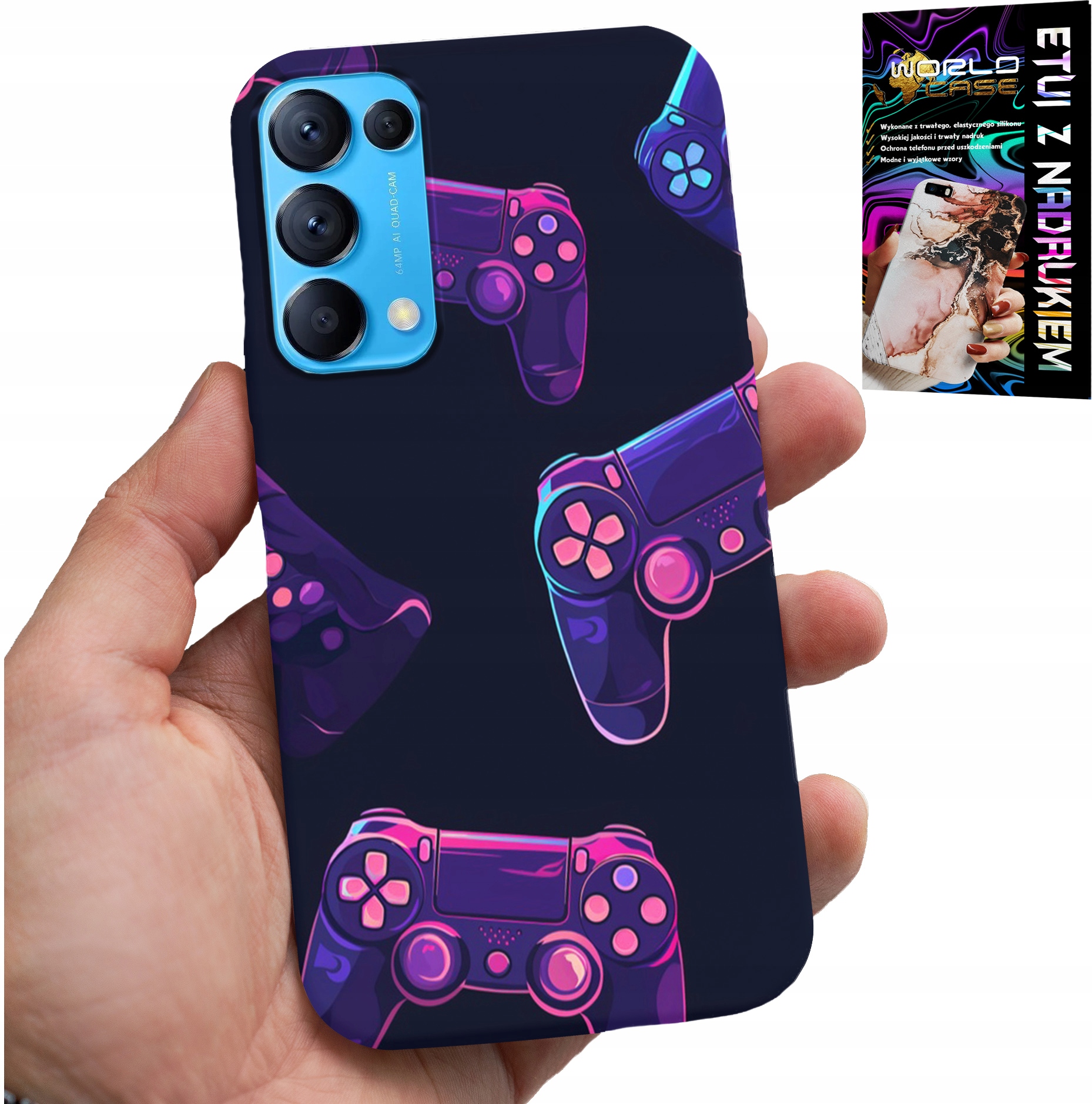 ETUI DO OPPO FIND X3 LITE - CASE DLA GRACZA, WZORY Z GIER + SZKŁO