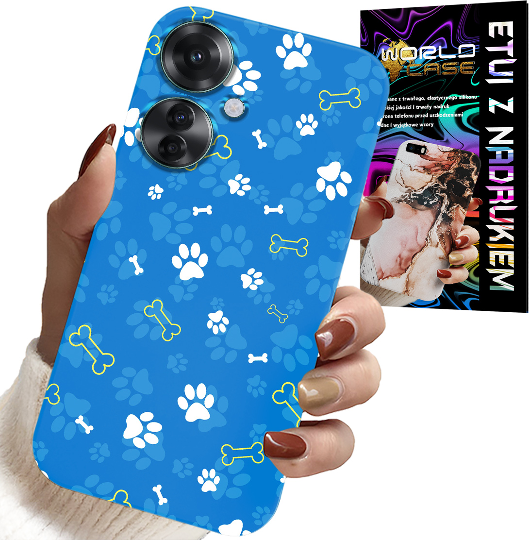 ETUI DO OPPO RENO11 F 5G - ŁAPKI KOŚCI PIES PATROL WZORY DLA DZIECI