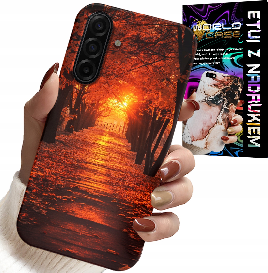 ETUI DO SAMSUNG GALAXY A17 5G - PARK, JESIEŃ, SPADAJĄCE LIŚCIE, PLECKI