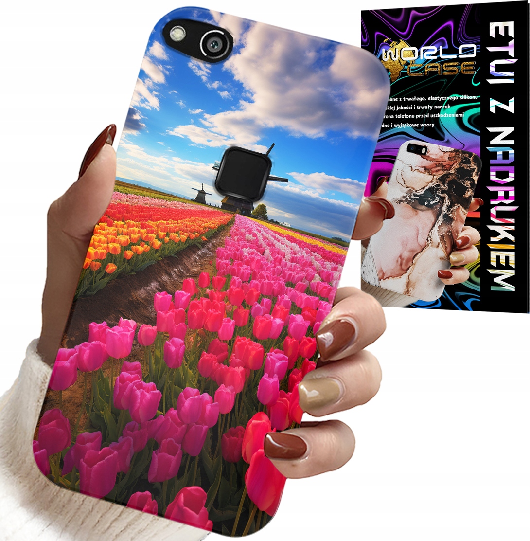 ETUI DO HUAWEI P10 LITE - POLE KOLOROWYCH TULIPANÓW, TULIPAN, CASE