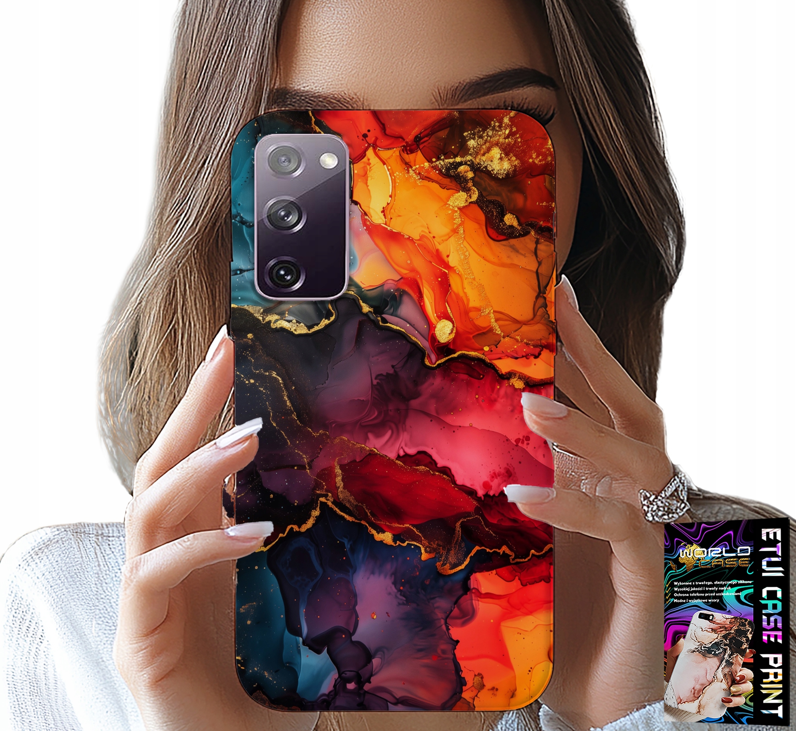 ETUI DO SAMSUNG GALAXY S20 FE - KAMIENNE WZORY, OBUDOWA CASE + SZKŁO