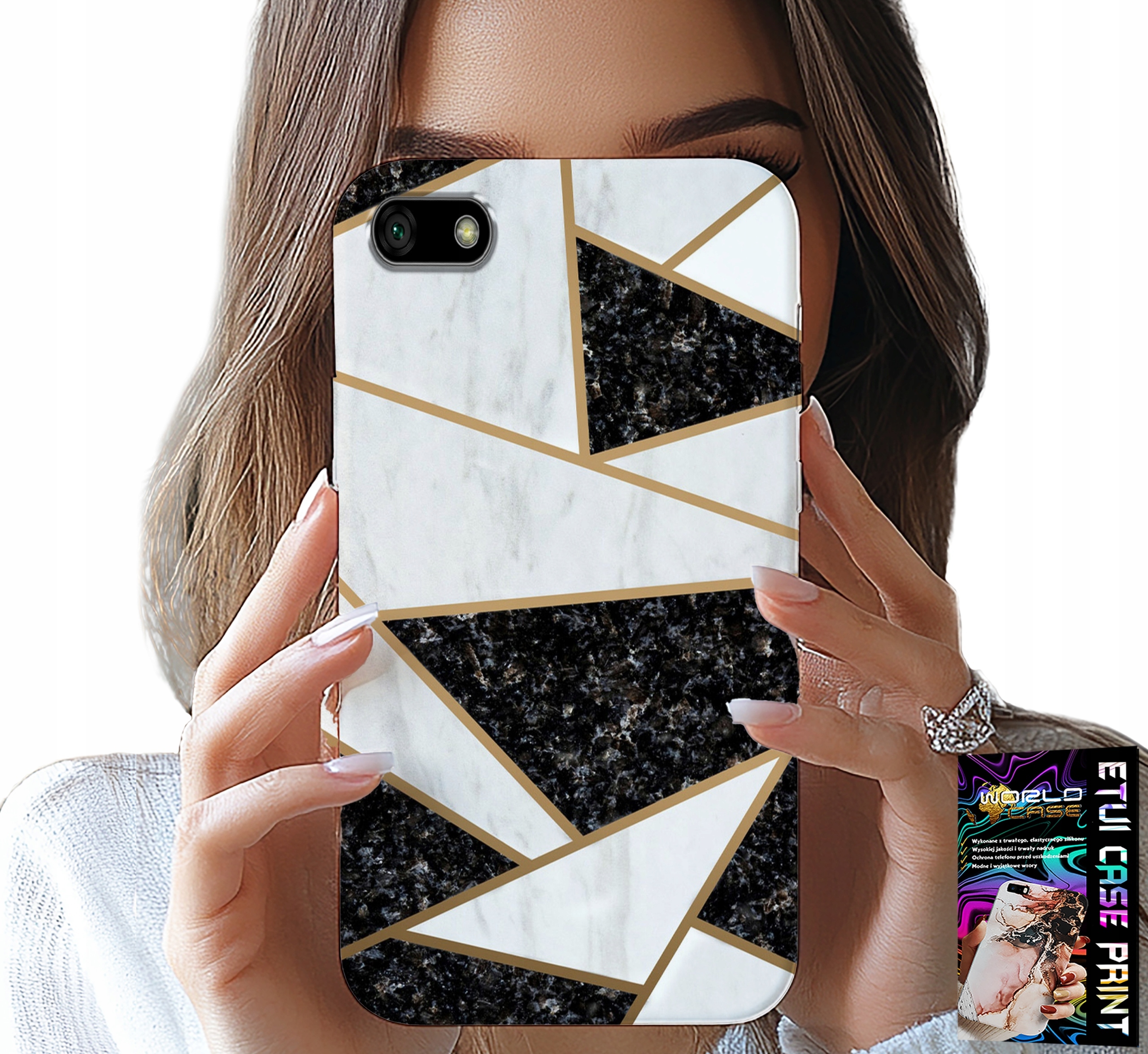 ETUI DO HUAWEI Y5 2018 - ELEGANCKIE MODNE WZORY CASE + SZKŁO