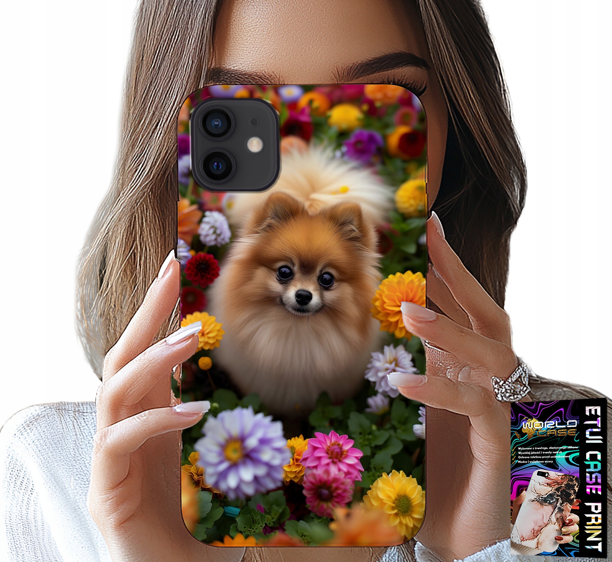 ETUI DO IPHONE 11 - SŁODKI PIESEK, POMERANIAN CASE + SZKŁO