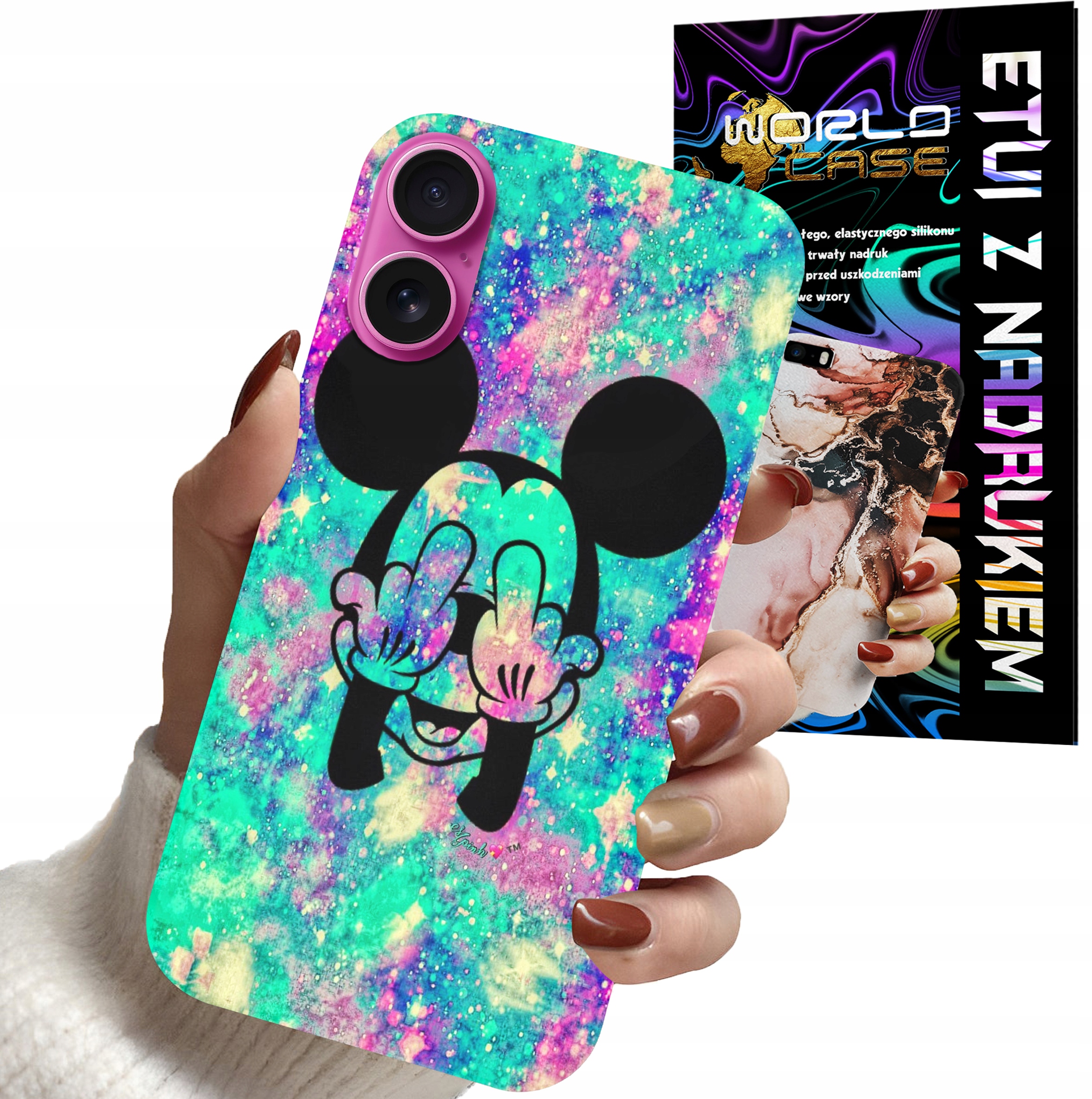 ETUI CASE DO IPHONE 16 PLUS - MYSZKA MINNIE DAMSKIE WZORY PLECKI