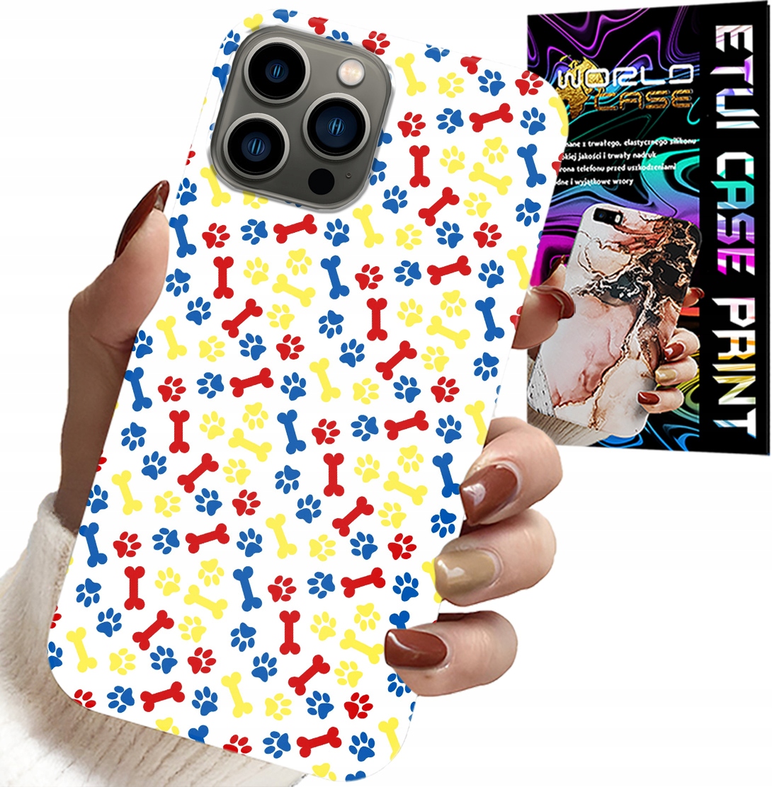 ETUI DO IPHONE 12 PRO MAX - ŁAPKI KOŚCI PIES PATROL BAJKI + SZKŁO