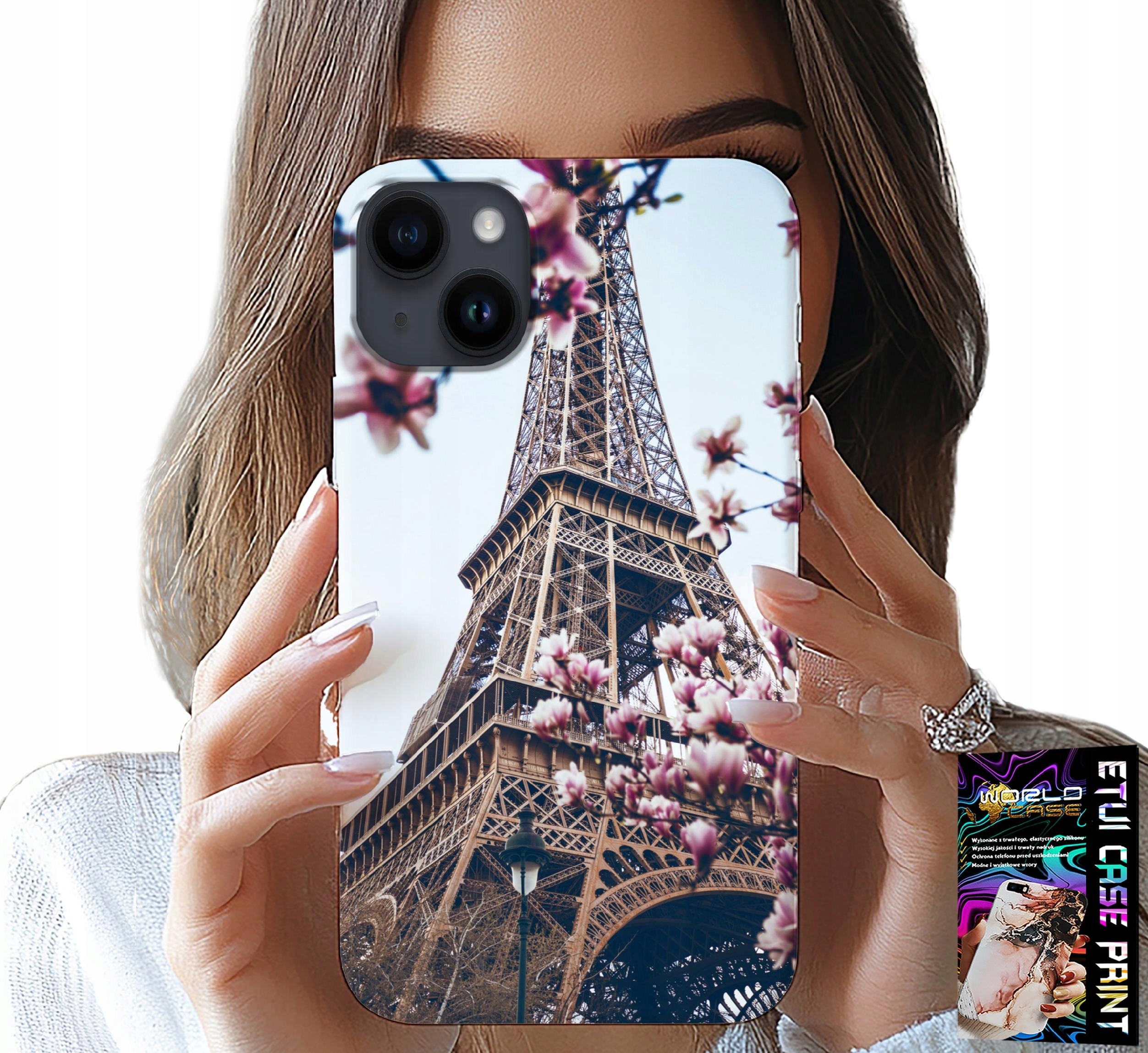 ETUI DO IPHONE 14 PLUS - PARYŻ WIEŻA EIFFLA PIĘKNE MIEJSCA PLECKI