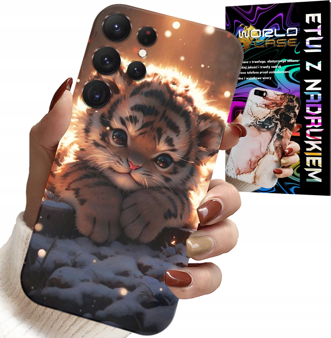 ETUI DO SAMSUNG GALAXY S22 Ultra - Z NADRUKIEM SŁODKI TYGRYSEK OBUDOWA CASE