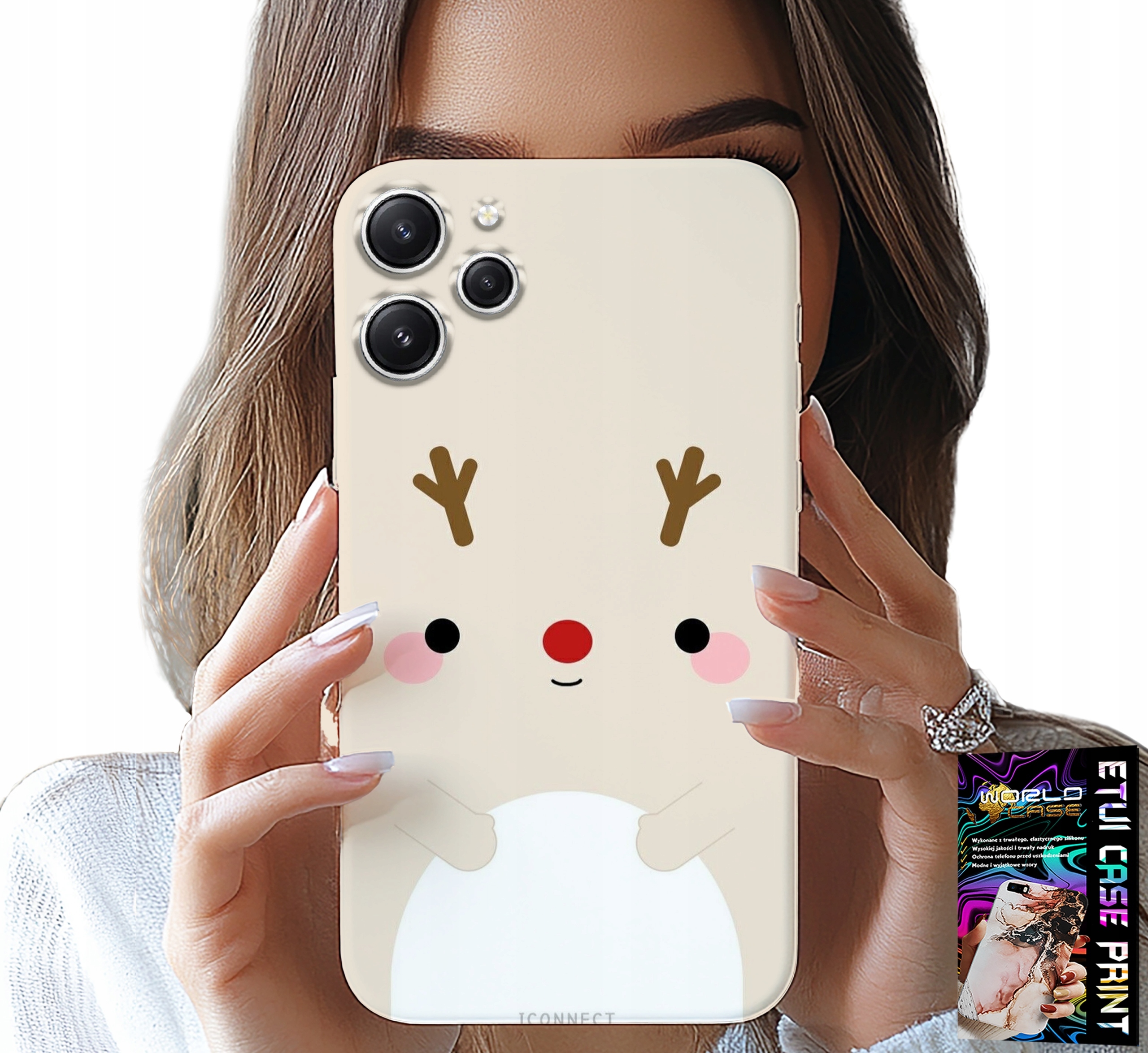 ETUI DO XIAOMI REDMI 12 4G - RENIFEREK, RENIFER, ŚWIĄTECZNE WZORY