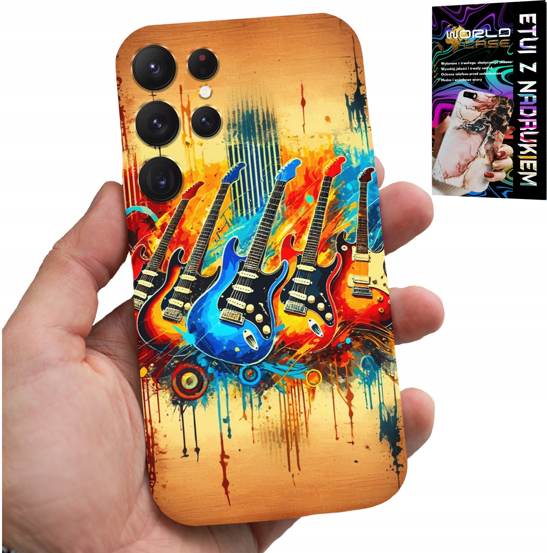 ETUI DO SAMSUNG GALAXY S22 Ultra - GITARA ELEKTRYCZNA, ROCK AND ROLL, METAL