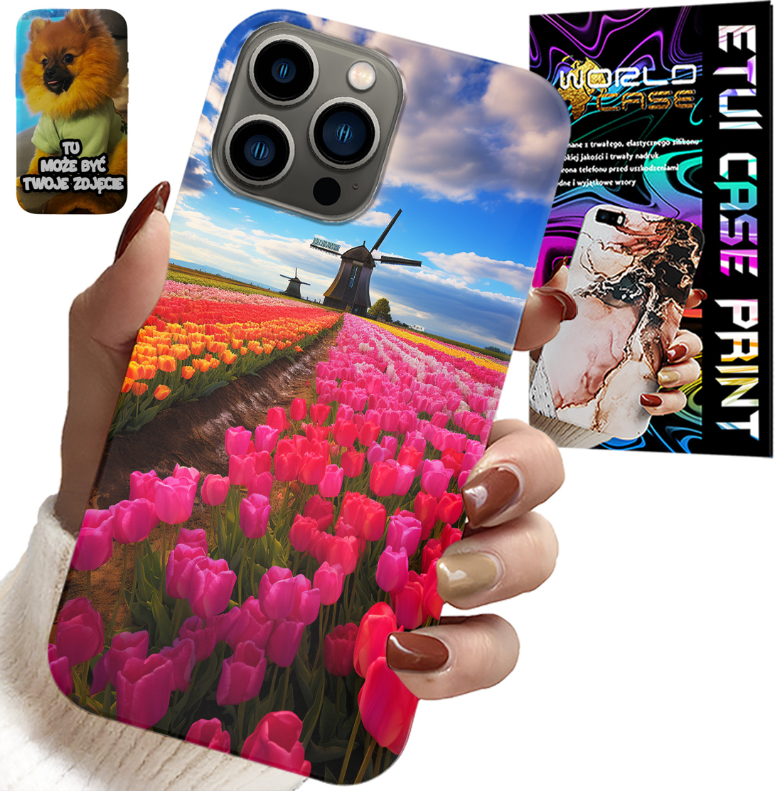 ETUI DO IPHONE 13 PRO - POLE KOLOROWYCH TULIPANÓW, TULIPAN, CASE