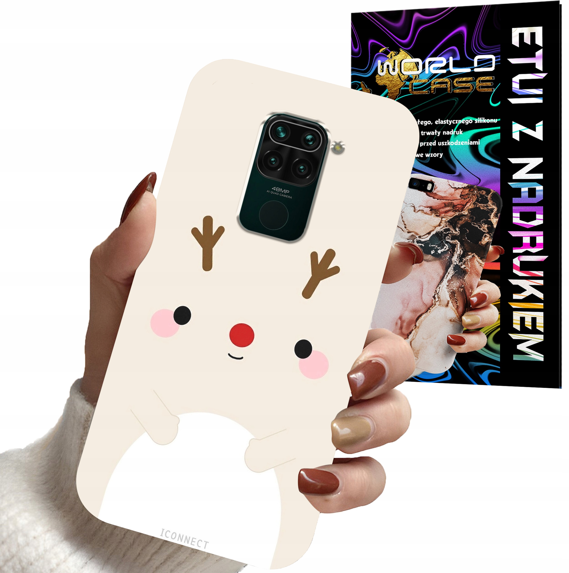 ETUI CASE DO XIAOMI NOTE 9 PRO - ŚWIĄTECZNE WZORY RENIFER MIKOŁAJ ŚWIĘTA