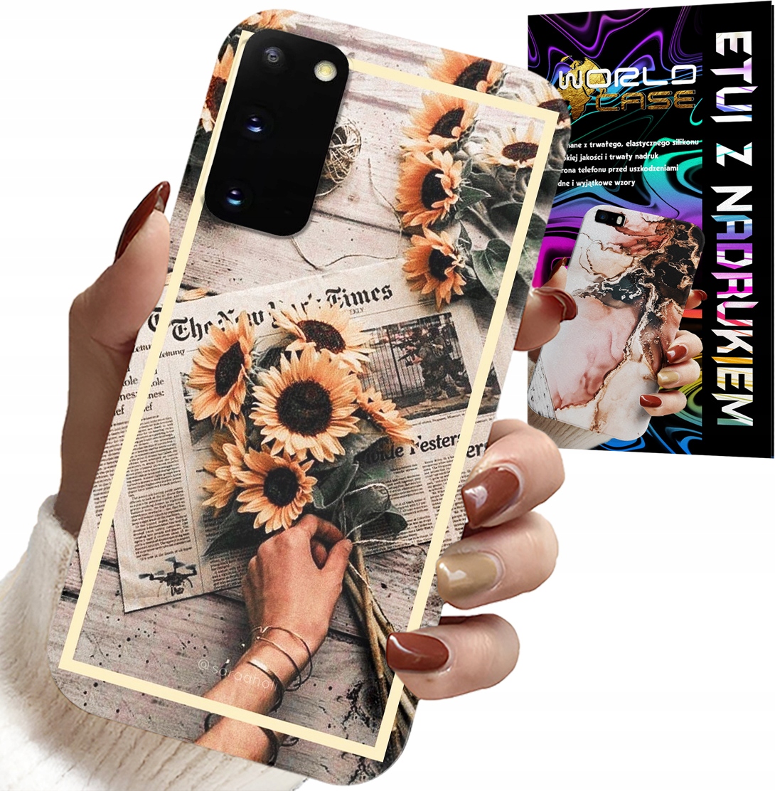 ETUI DO SAMSUNG GALAXY S20 - KWIATISTY WZÓR SŁONECZNIK SŁONECZNIKI