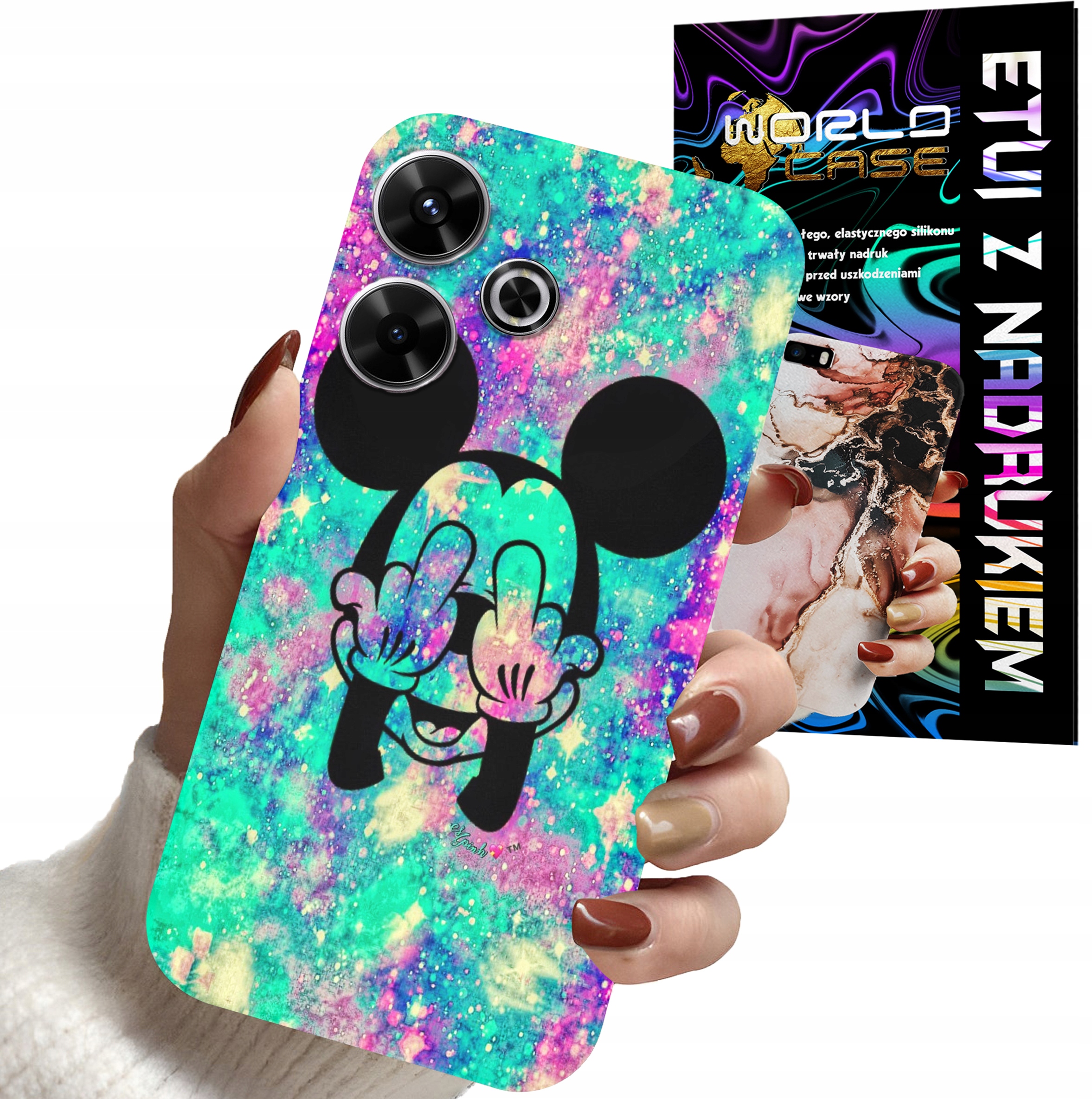 ETUI CASE DO XIAOMI REDMI 13 4G - MYSZKA MINNIE DAMSKIE WZORY PLECKI