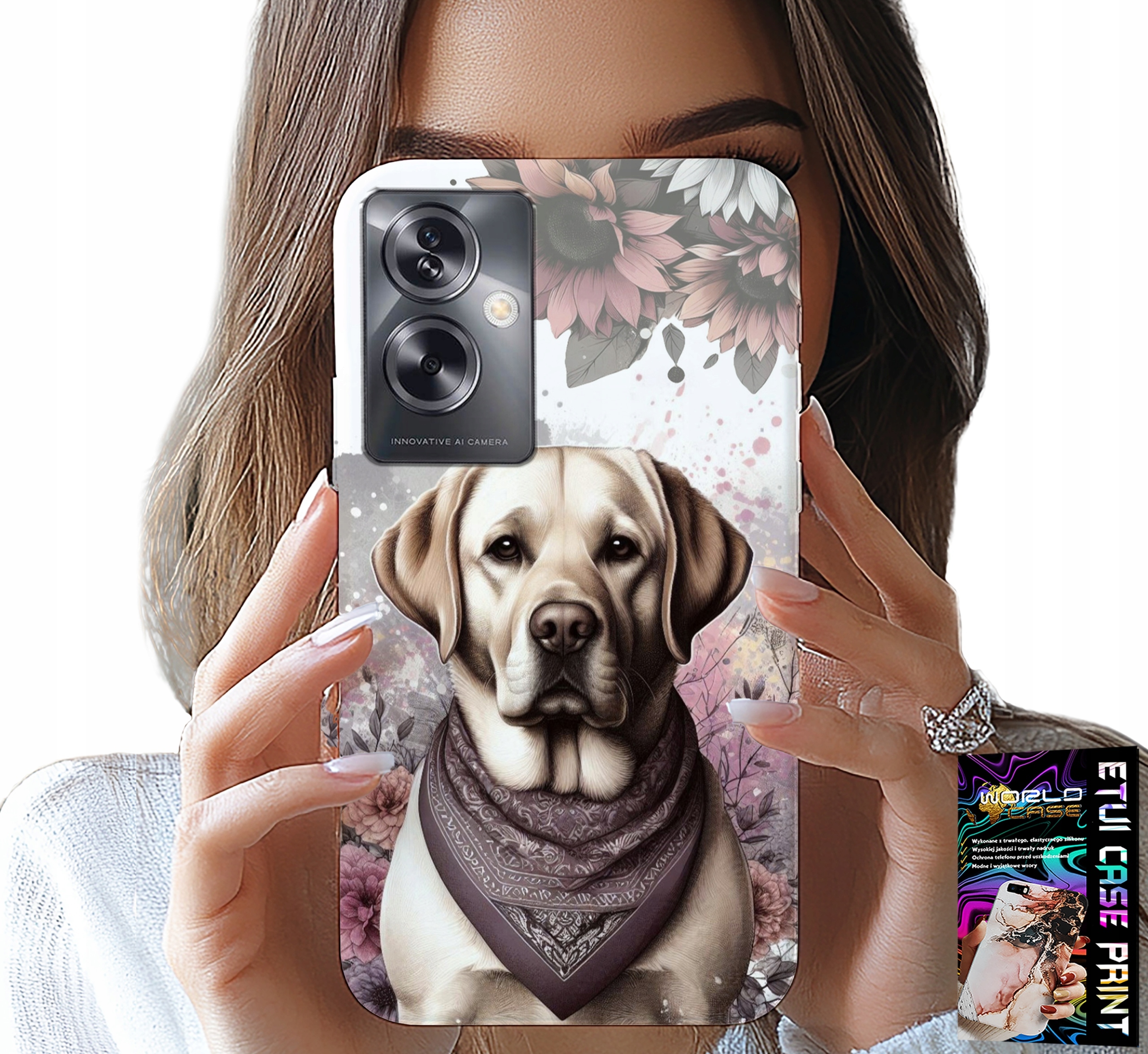 ETUI DO OPPO A79 5G - PIESEK PIESKI HUSKY PSIE WZORY + FOLIA
