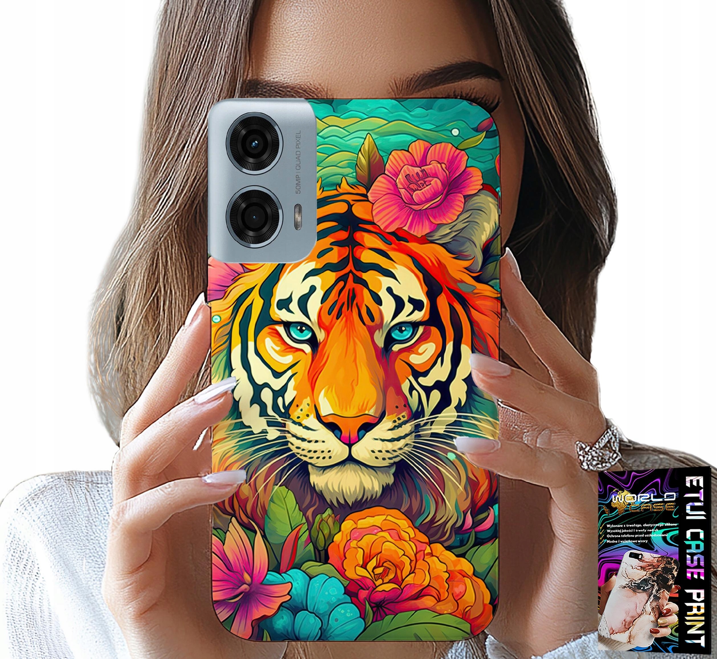ETUI DO MOTOROLA G24 / G04 - ZWIERZĘCE WZORY TYGRYS TYGRYSEK CASE