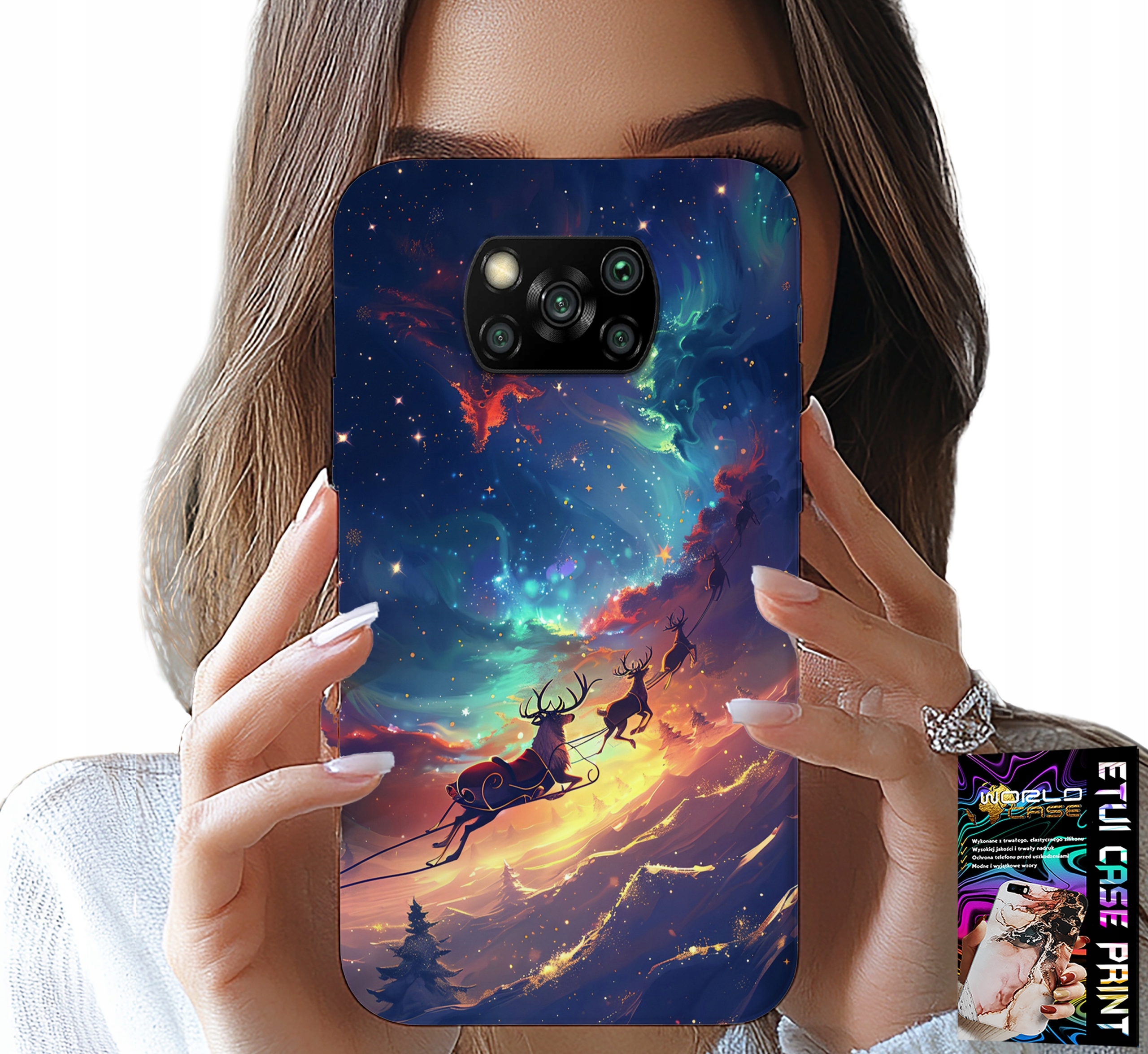 ETUI DO XIAOMI POCO X3 - RENIFEREK SŁODKI RENIFER ŚWIĄTECZNY WZÓR