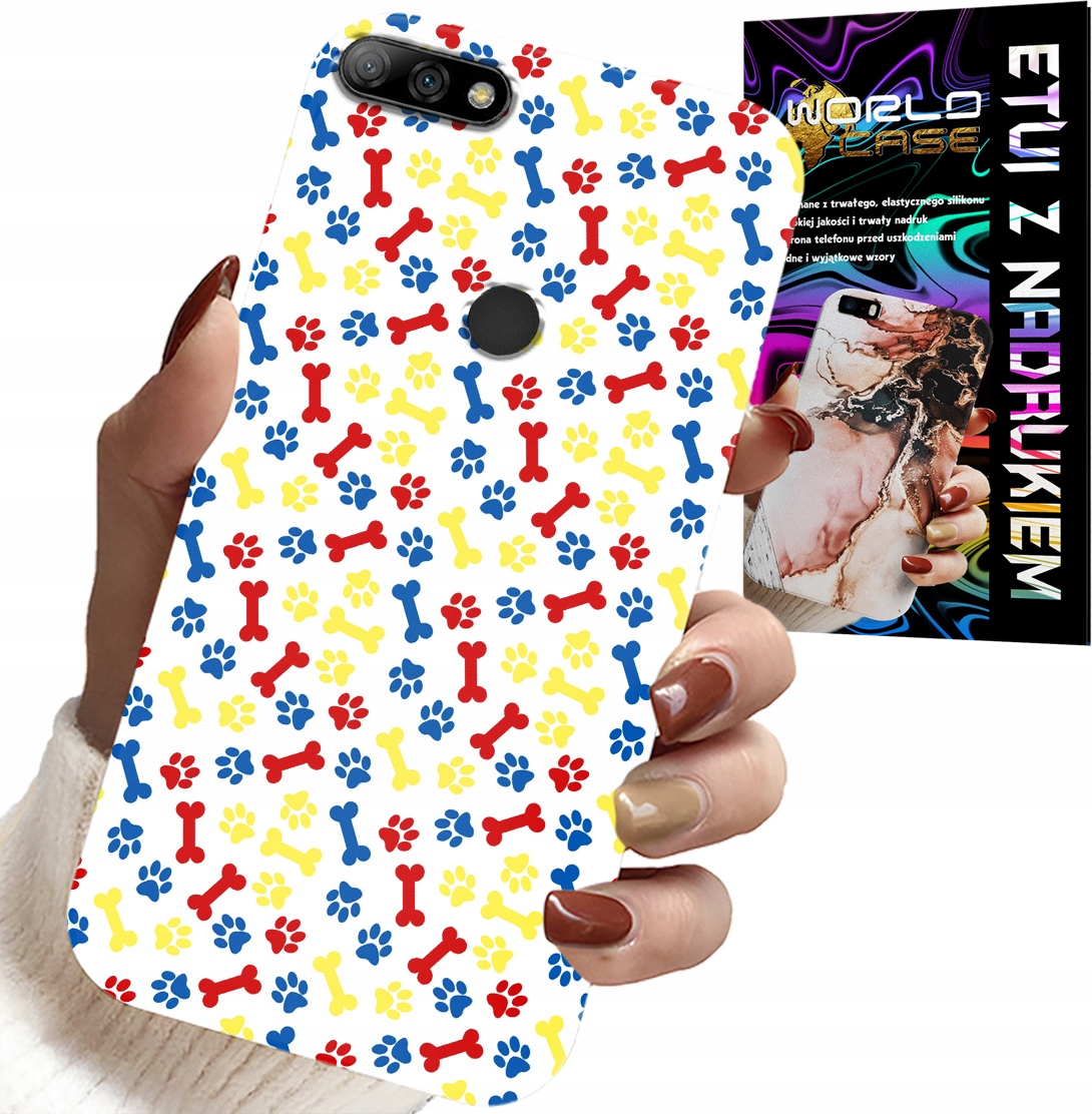 ETUI DO HUAWEI Y7 2018 - ŁAPKI KOŚCI PIES PATROL BAJKI + SZKŁO