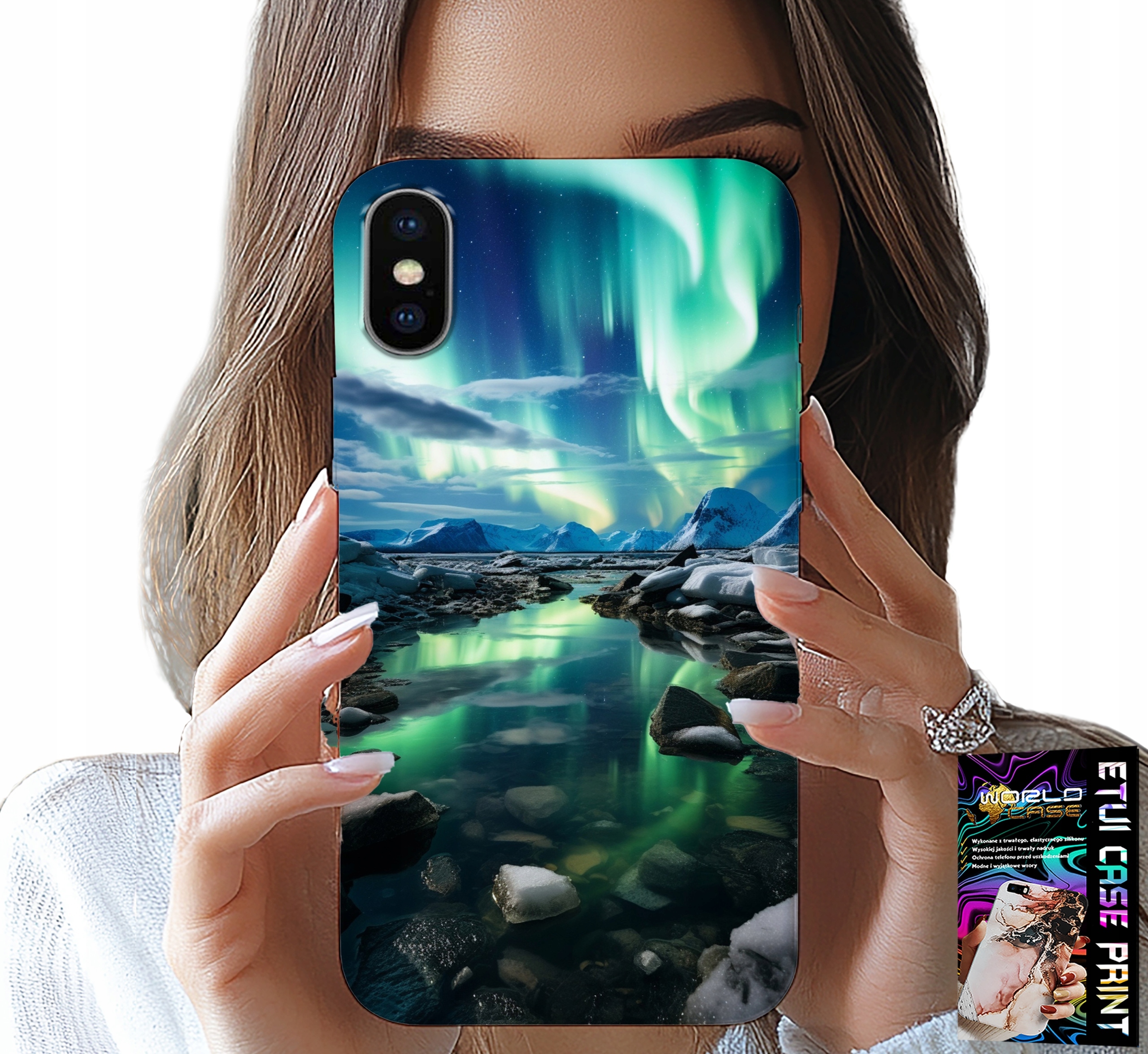 ETUI DO IPHONE XS MAX - ALASKA ZORZA POLARNA STAWIK CASE + SZKŁO
