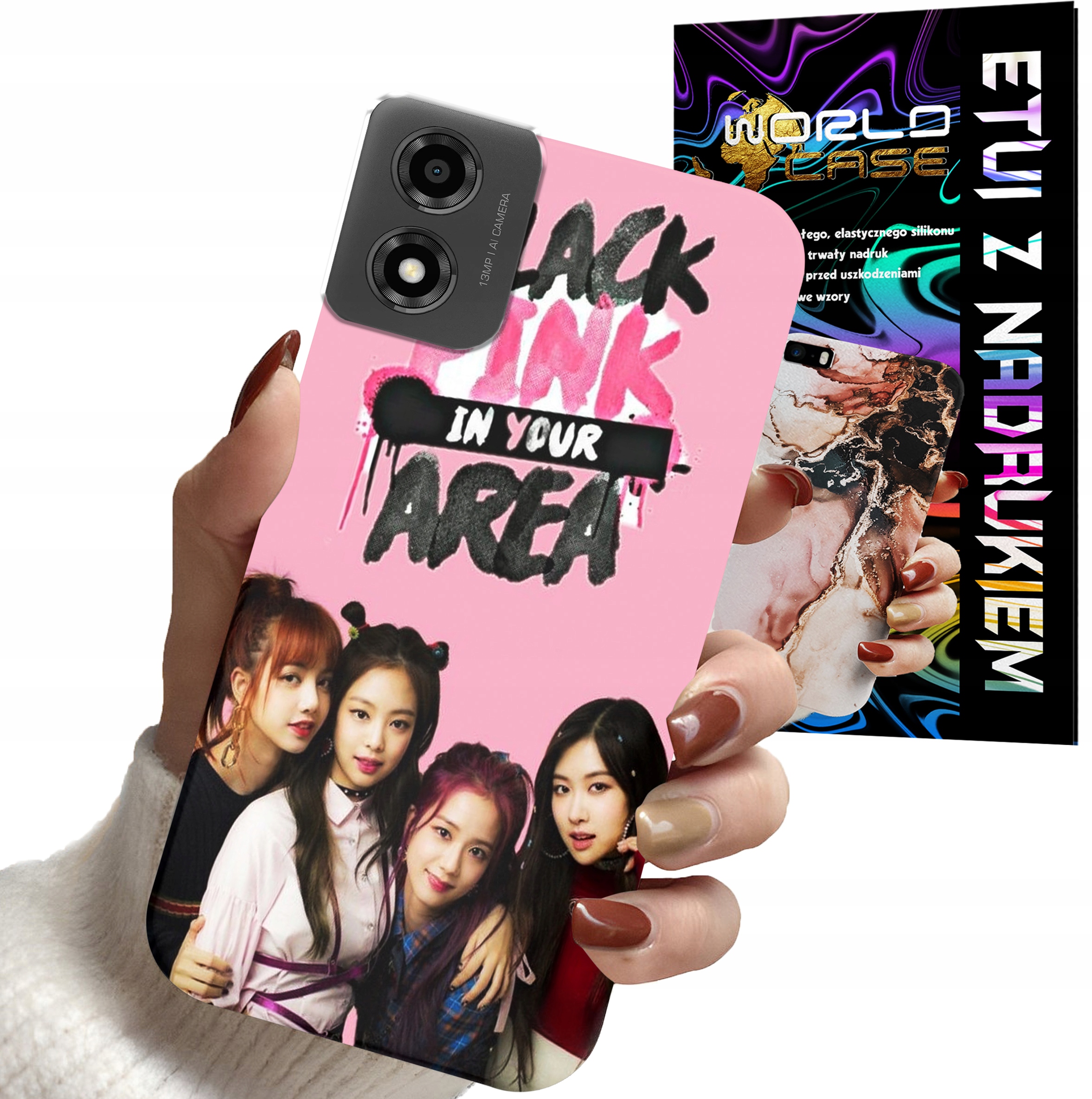 ETUI CASE DO MOTOROLA MOTO E14 - BLACKPINK DAMSKIE WZORY KPOP BTS