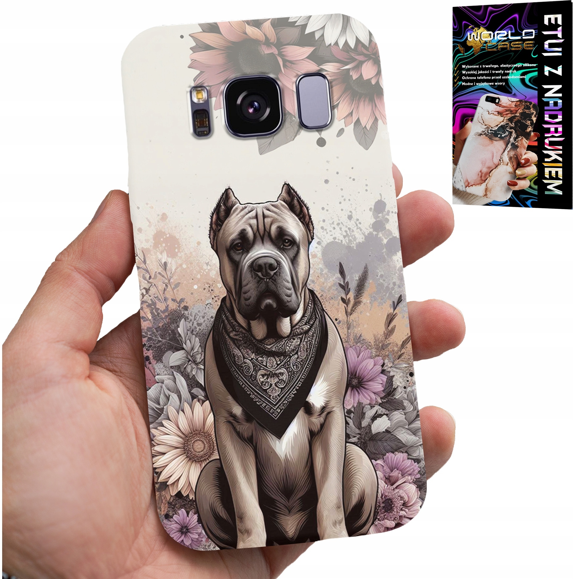 ETUI DO SAMSUNG GALAXY S8 - PSIE RASY PSIE WZORY POKROWIEC + FOLIA