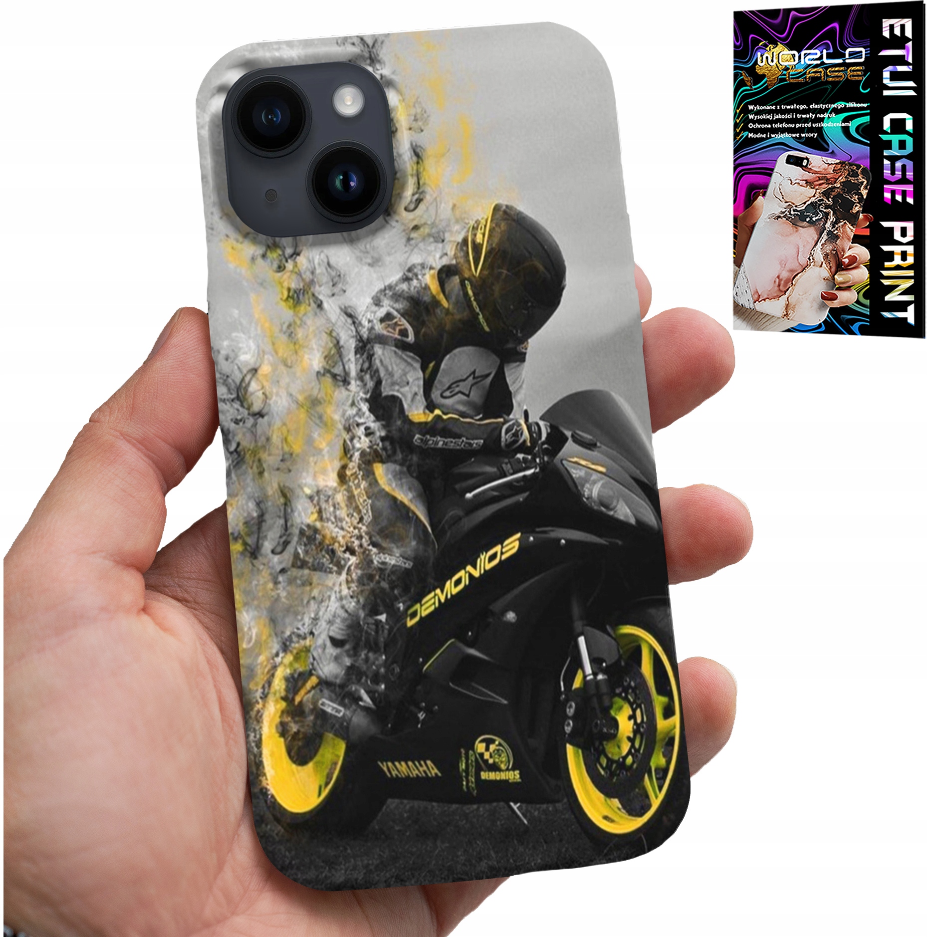 ETUI DO IPHONE 13 - MOTOR MOTOCYKLE FAN WIELE WZORÓW PLECKÓW