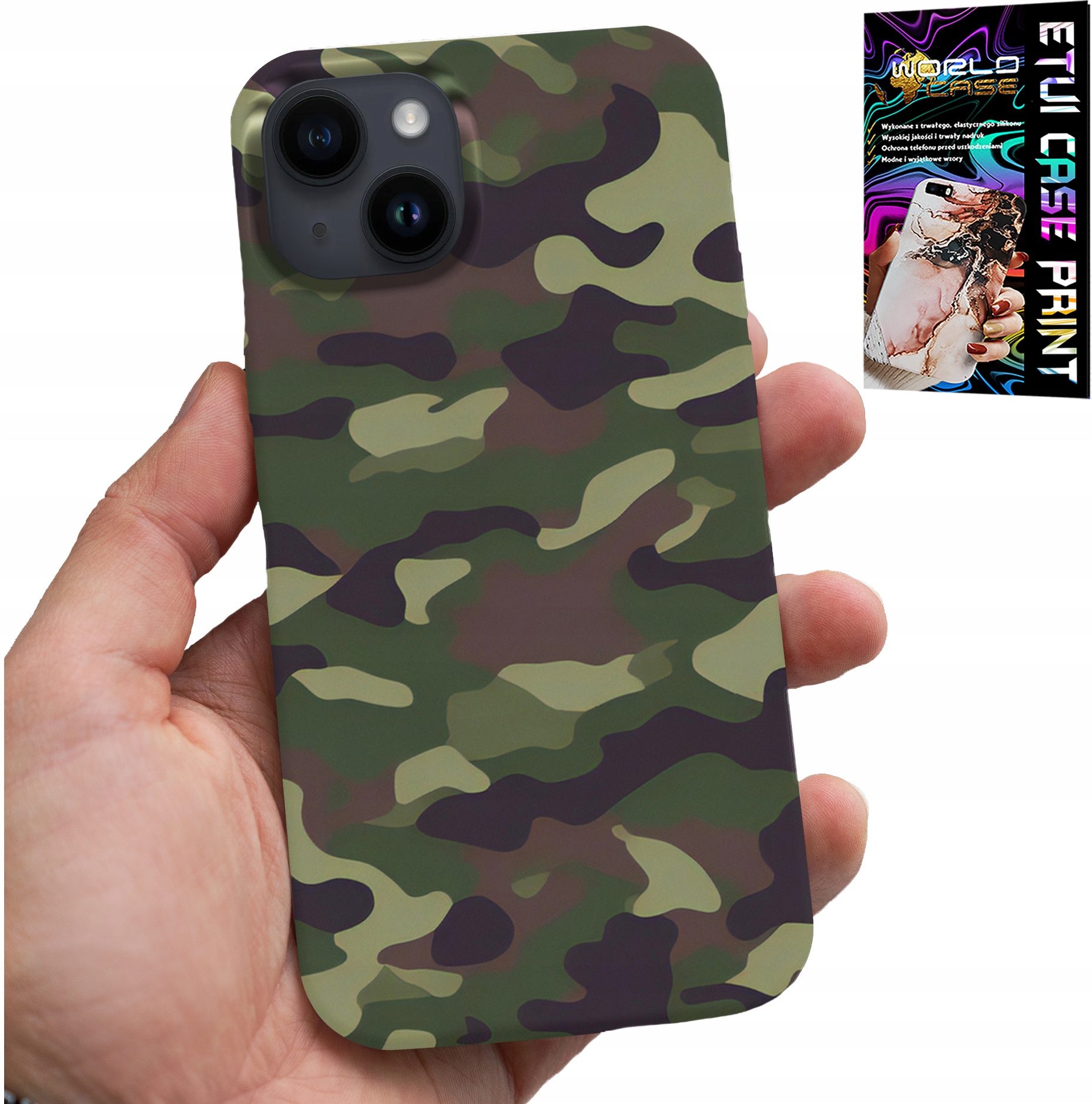 ETUI DO IPHONE 14 - MORO, BARWY WOJSKOWE MILITARIAFAN CASE