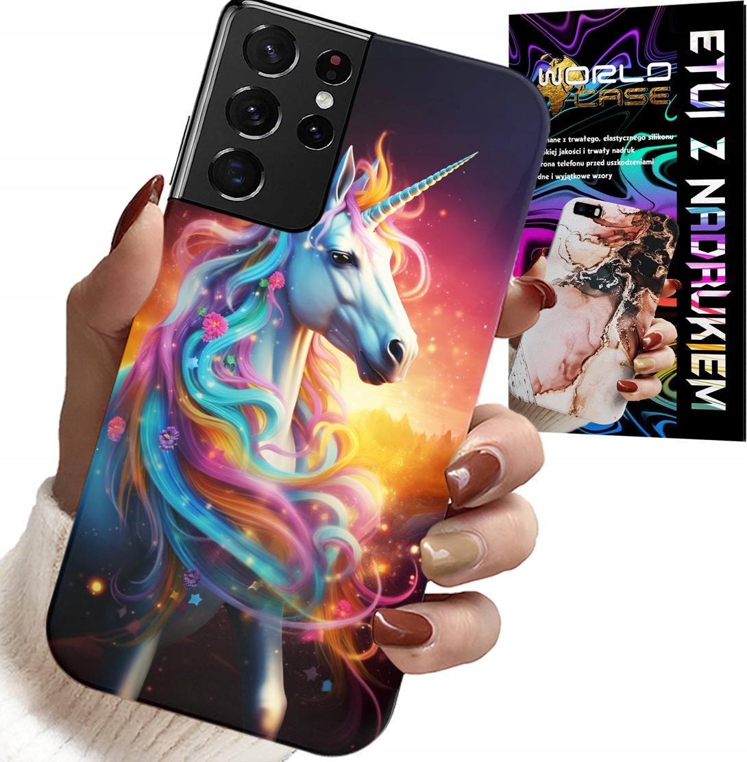 ETUI DO SAMSUNG GALAXY S21 Ultra - JEDNOROŻEC WZORY DLA DZIEWCZYNEK PREZENT