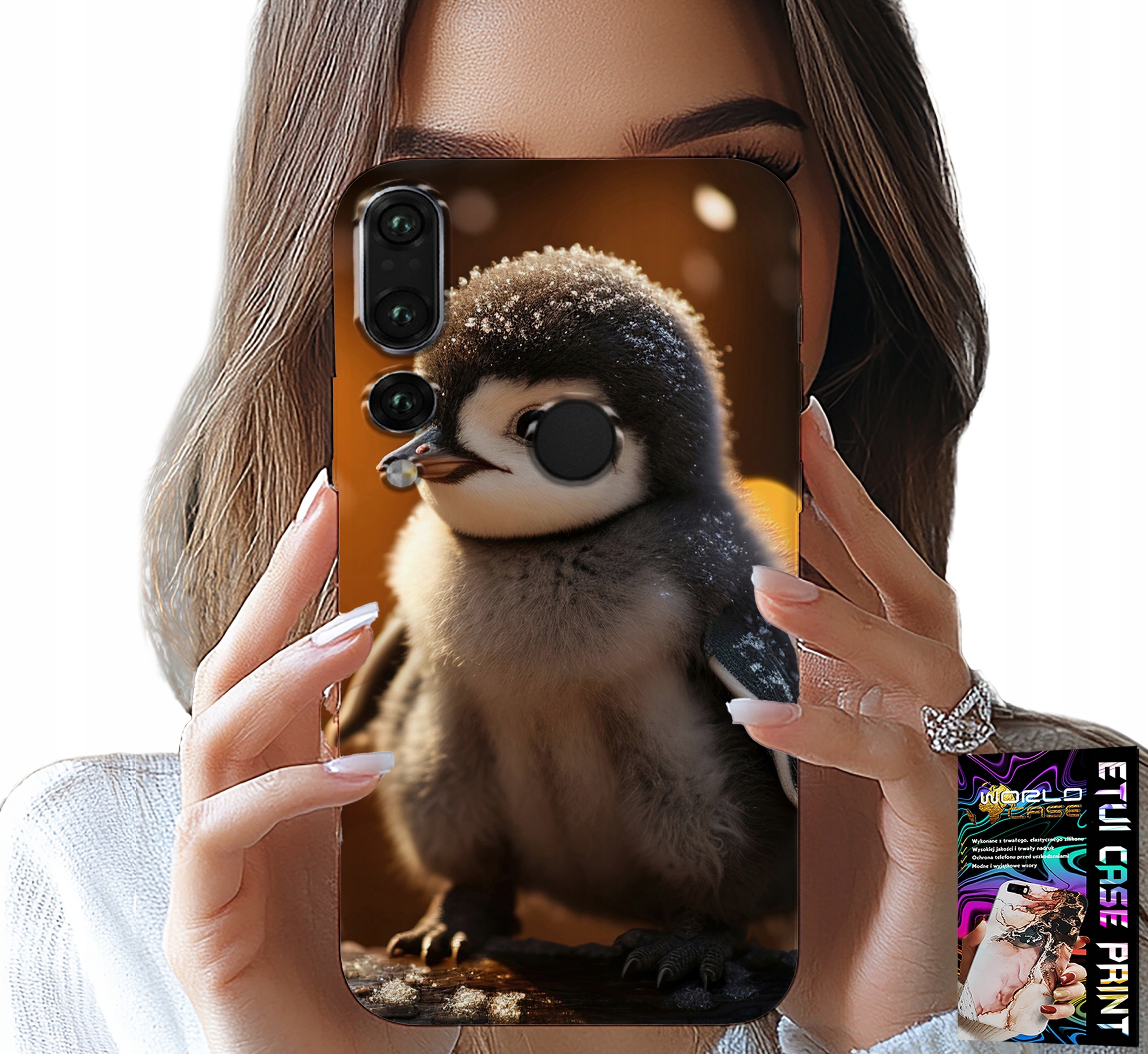 ETUI DO HUAWEI P20 PRO - SŁODKI PINGWIN, TUPTAK, MADAGASKAR WZORY