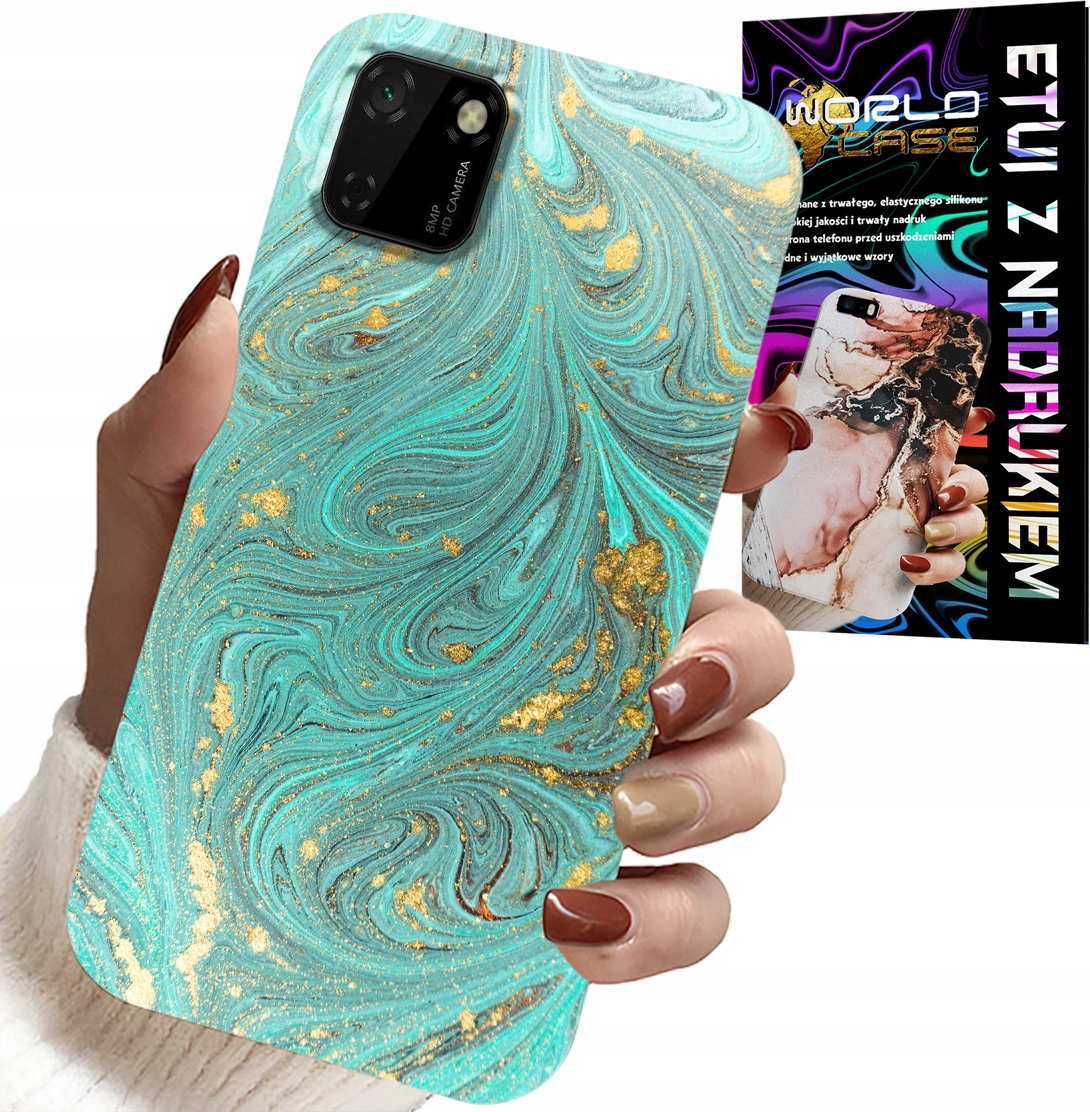ETUI DO HUAWEI Y5P - MARMURKOWE WZORY + SZKŁO HARTOWANE