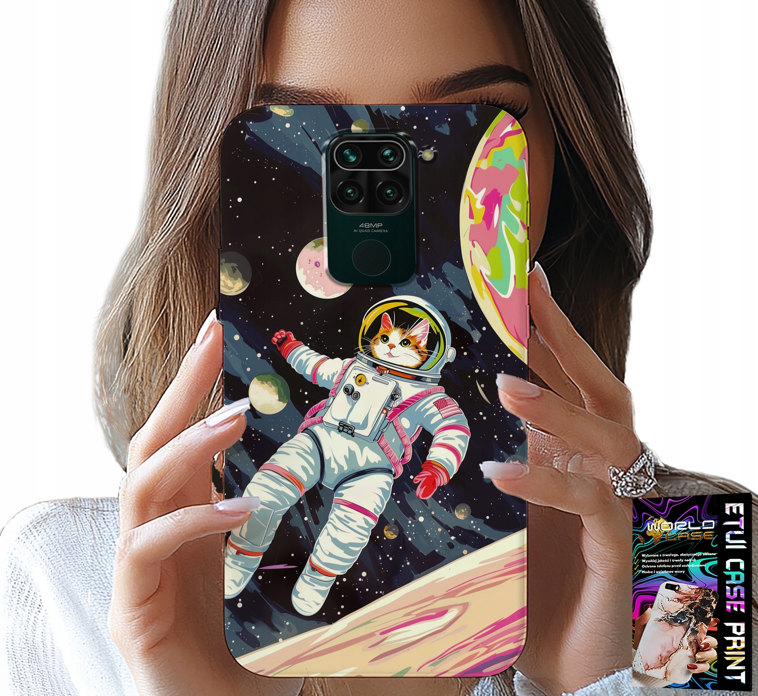 ETUI DO XIAOMI NOTE 9 - KOCI ASTRONAUTA KOT KOSMOS OBUDOWA CASE