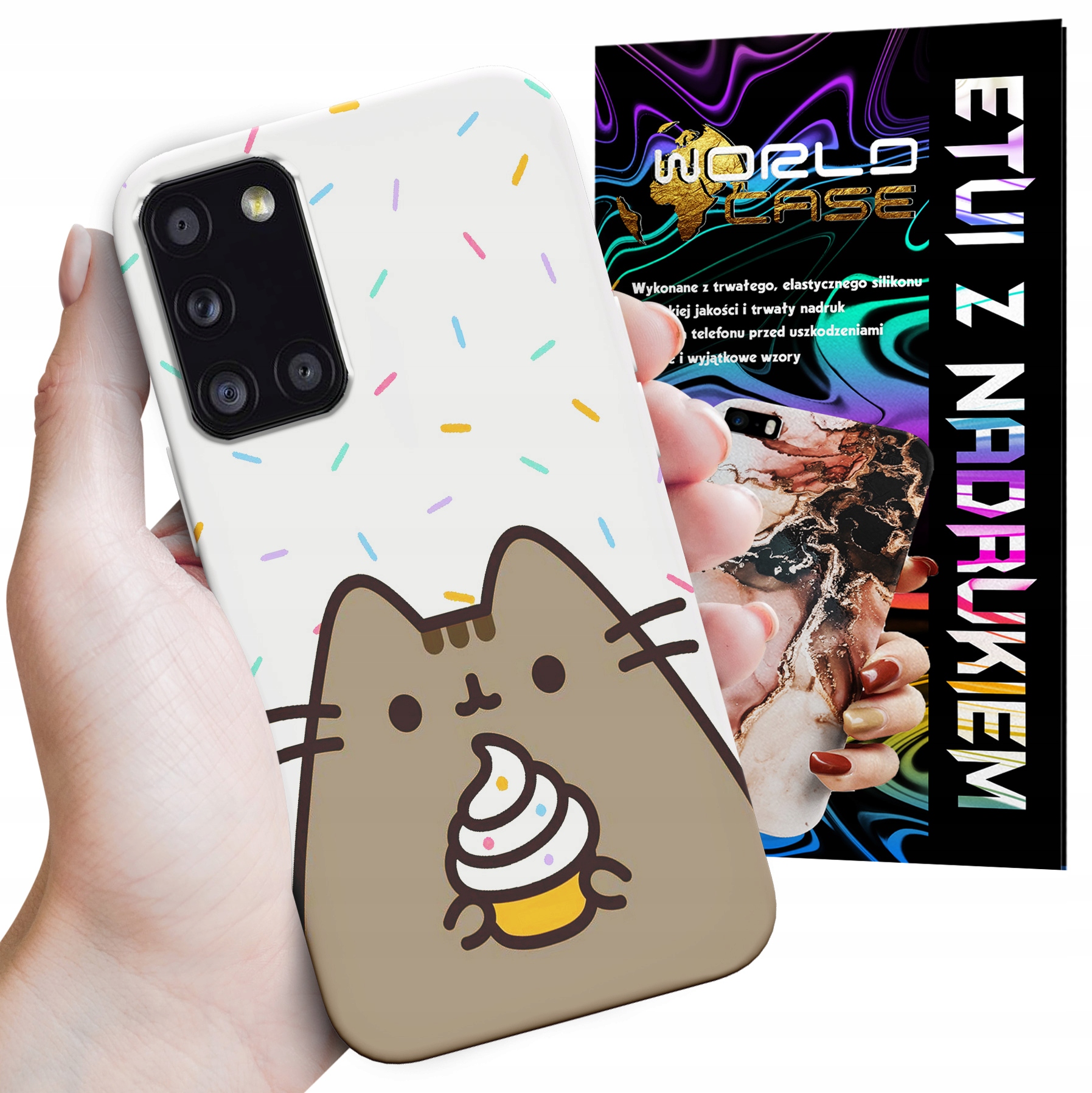 ETUI CASE DO SAMSUNG A31 - SŁODKI KOTEK KOT OBUDOWA PLECKI