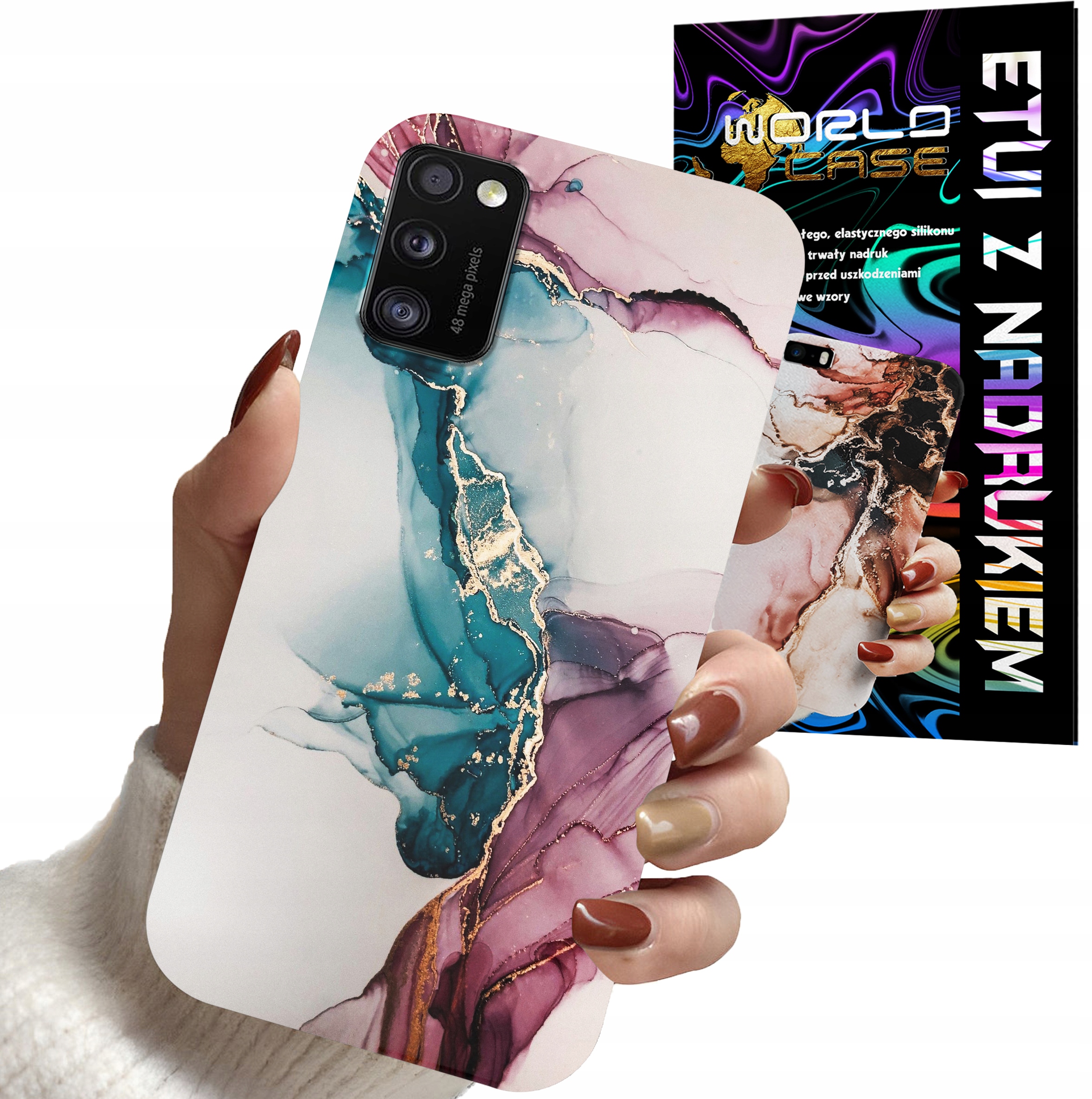 ETUI CASE DO SAMSUNG A41 - MARMUR WZORY DLA KOBIET PLECKI OBUDOWA