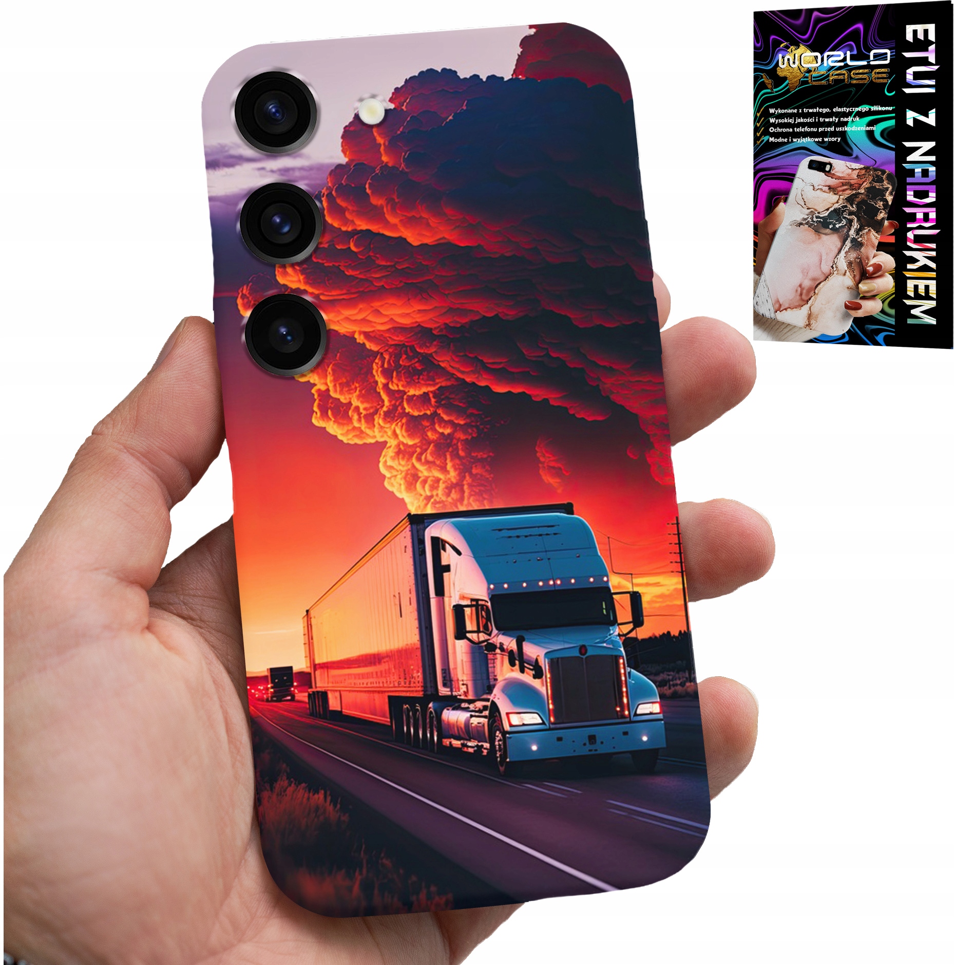 ETUI DO SAMSUNG GALAXY S23 - TIR CIĘŻARÓWKA CASE + SZKŁO HARTOWANE