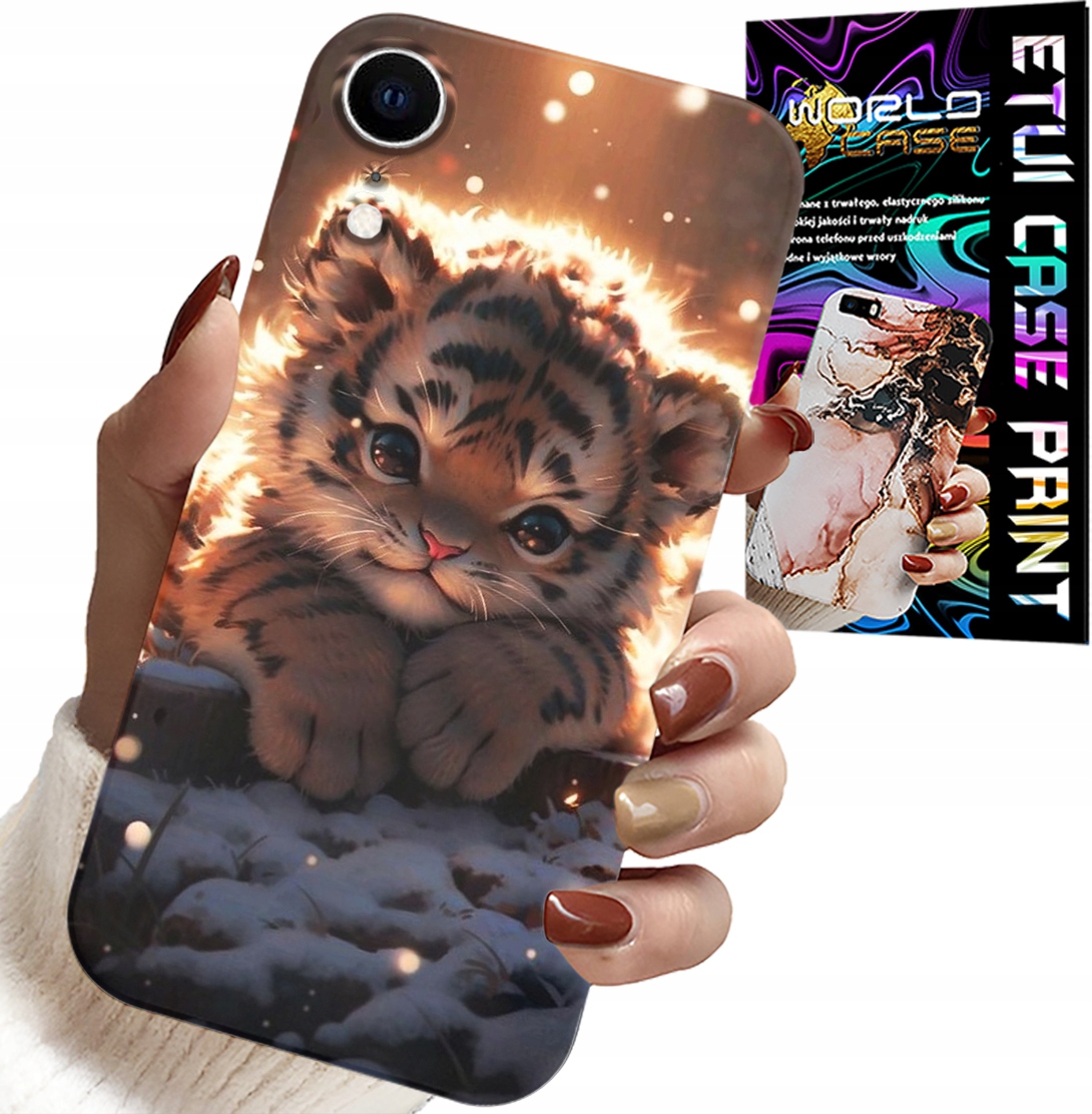 ETUI DO IPHONE XR - Z NADRUKIEM SŁODKI TYGRYSEK OBUDOWA CASE