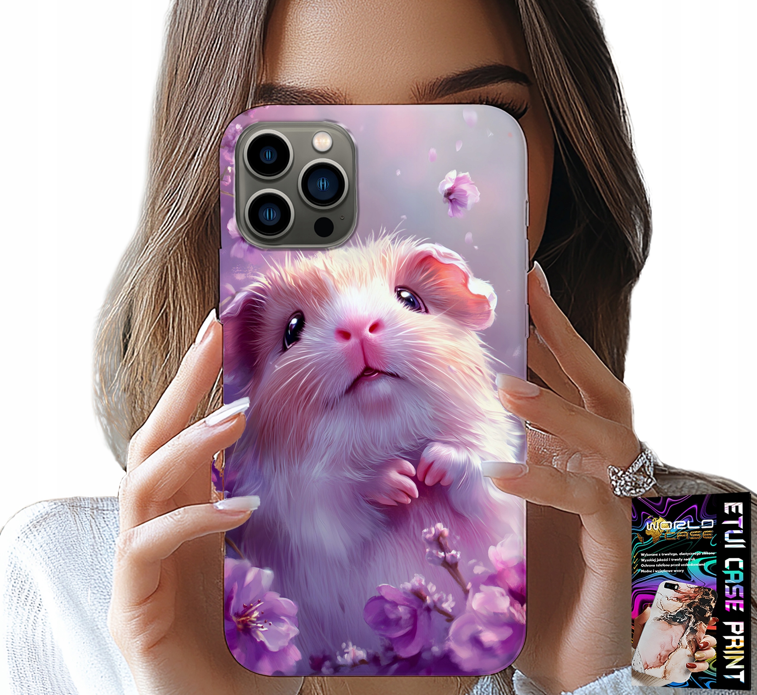 ETUI DO IPHONE 13 PRO MAX - SŁODKI CHOMIK, GRYZONIE WZORY DLA DZIECI