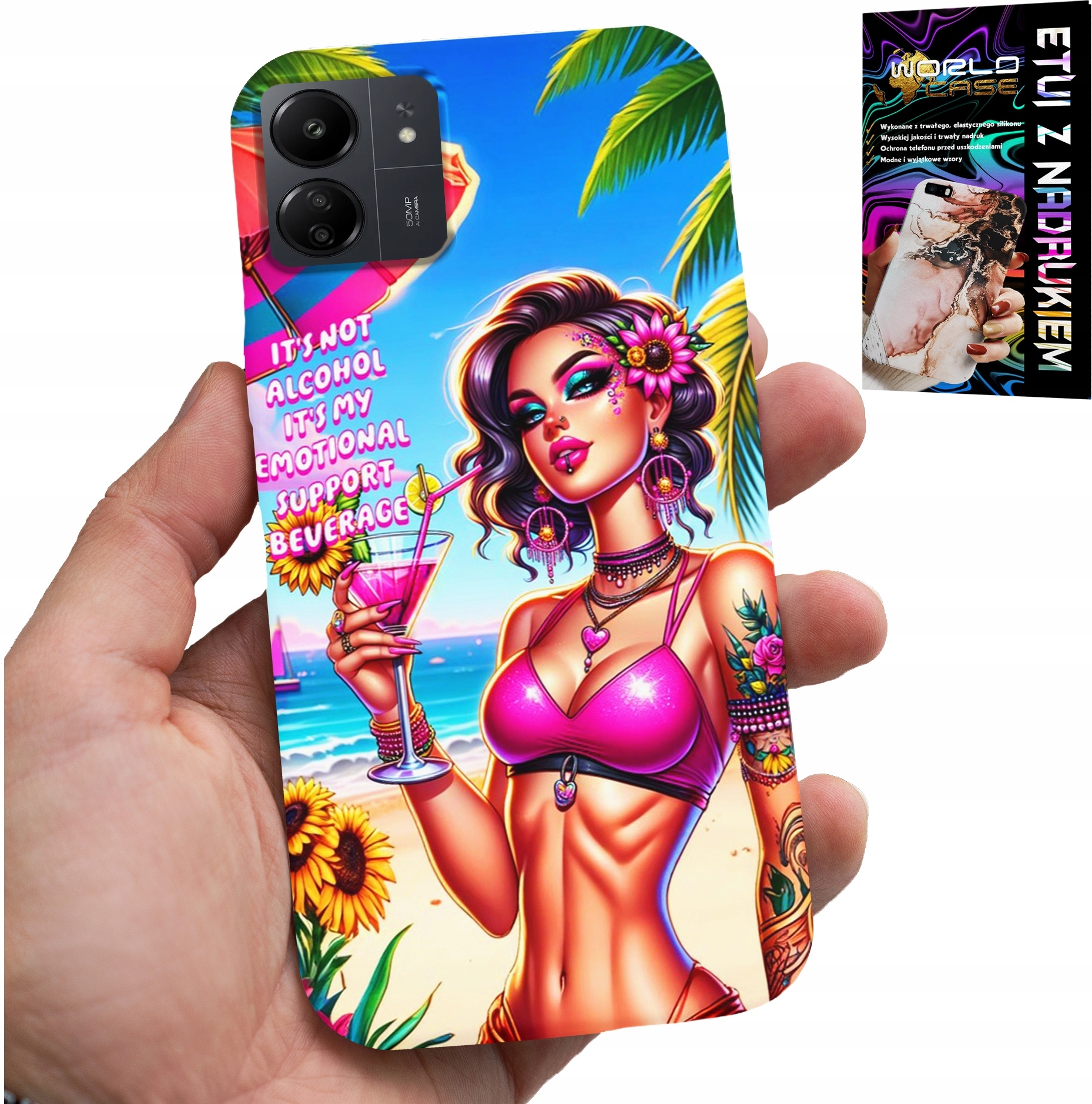 ETUI DO XIAOMI REDMI 13C 4G - IT'S NOT ALCOHOL IT'S MY EMOTIONAL CASE