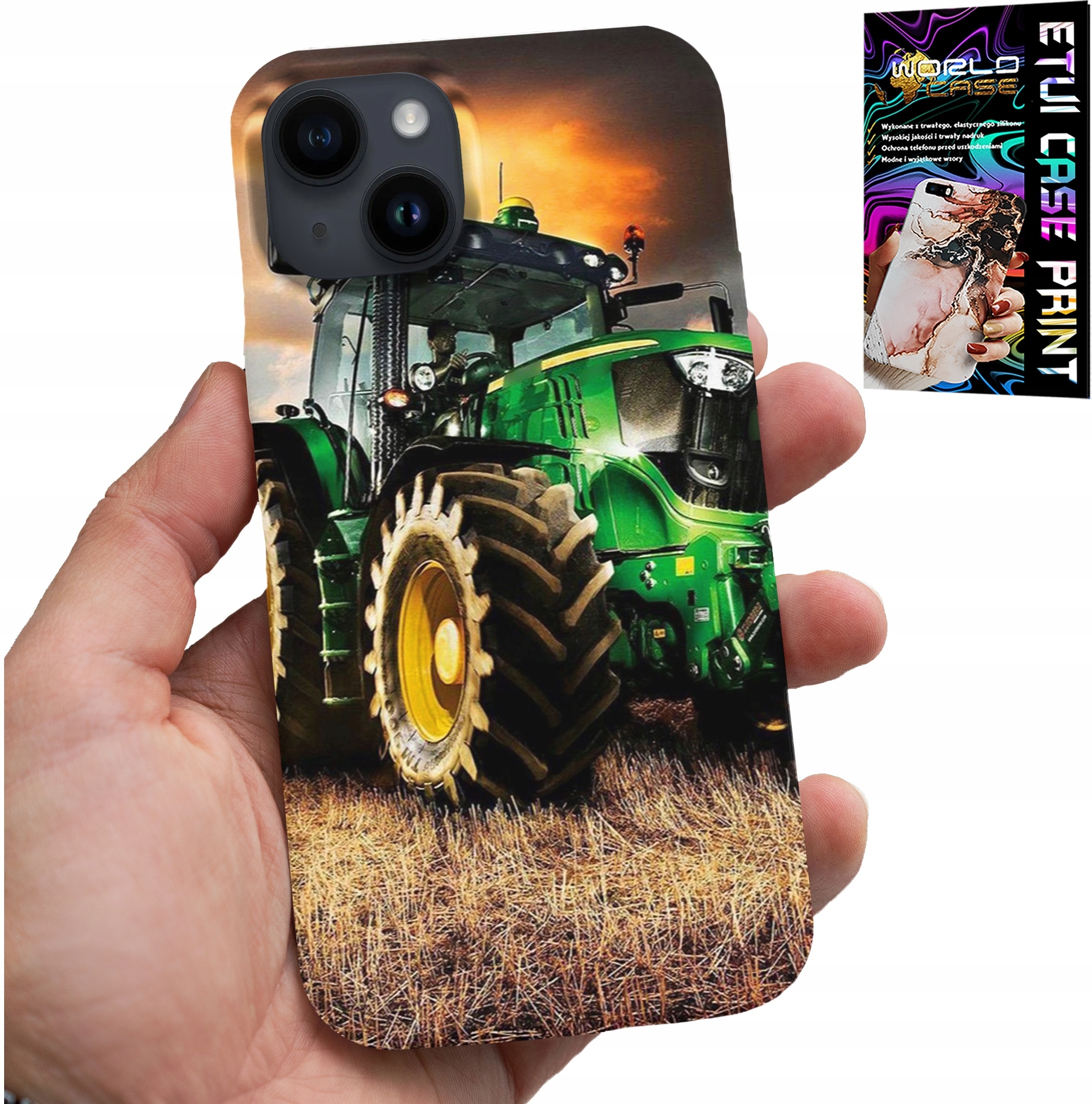 ETUI DO IPHONE 15 - TRAKTOR CIĄGNIK ROLNICZY FARMA + SZKŁO