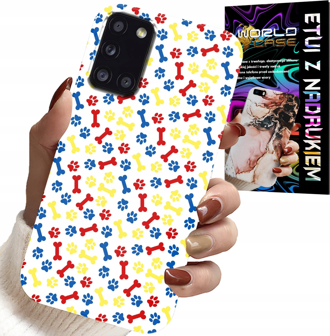 ETUI DO SAMSUNG GALAXY A31 - ŁAPKI KOŚCI PIES PATROL BAJKI + SZKŁO