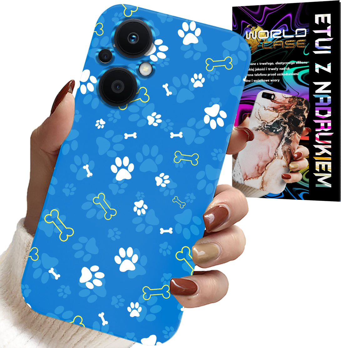 ETUI DO OPPO RENO8 LITE 5G - ŁAPKI KOŚCI PIES PATROL WZORY DLA DZIECI