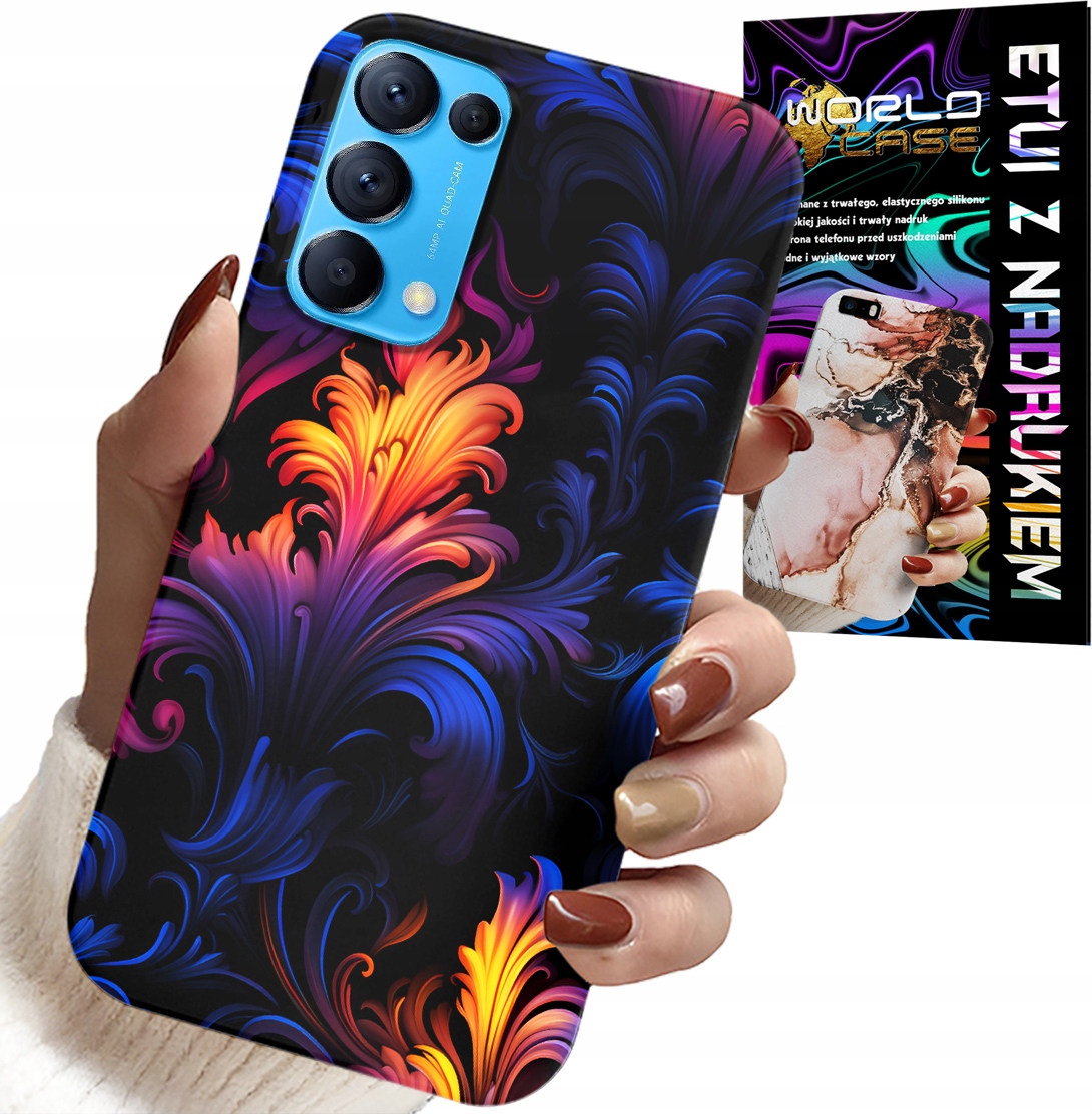 ETUI DO OPPO FIND X3 LITE - ABSTRAKCYJNE KOLOROWE WZORY + FOLIA