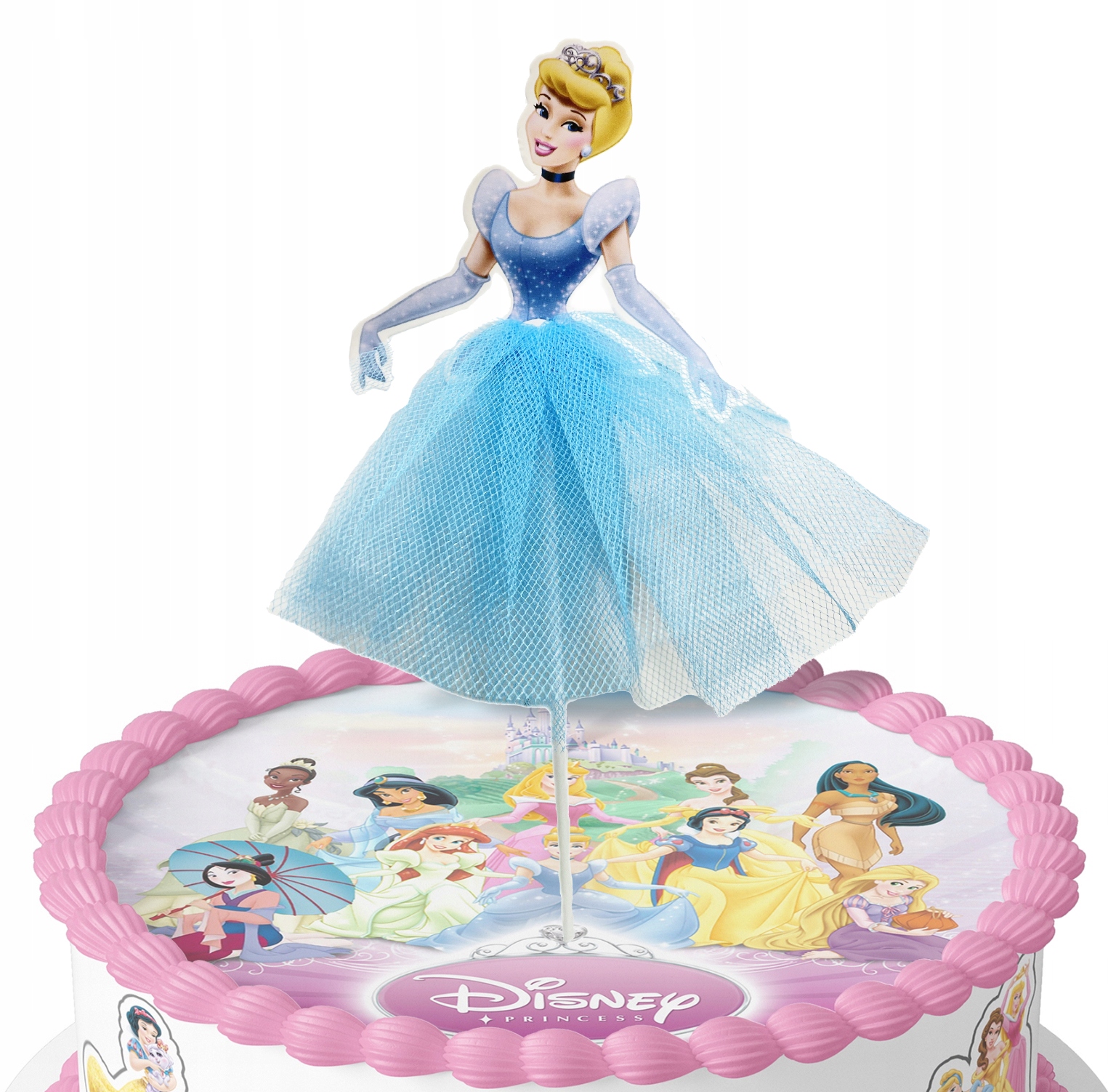 Topper Urodzinowy na tort Kraina Lodu 3D DEKORACJA NA IMPREZĘ URODZINOWĄ