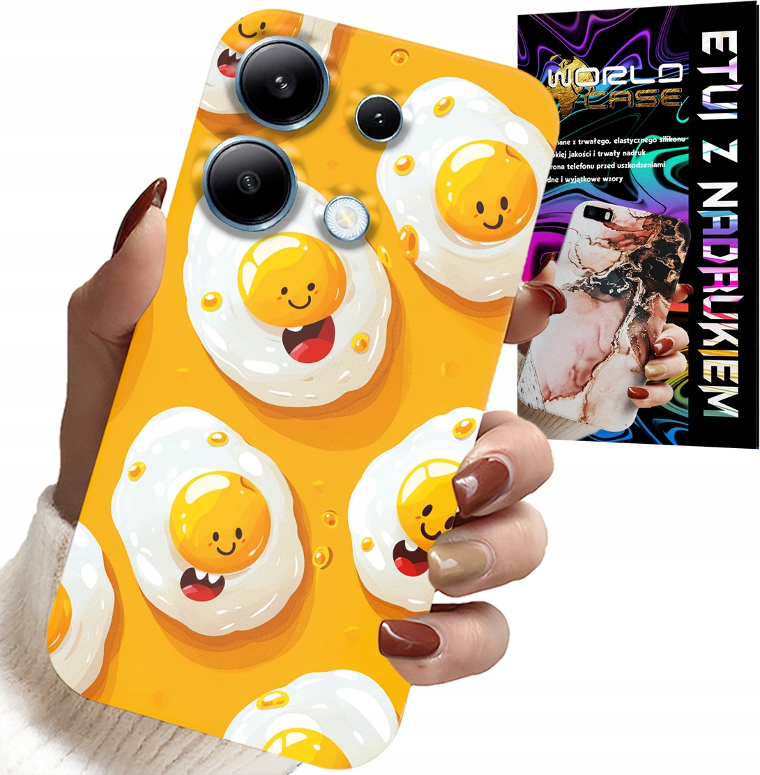 ETUI DO XIAOMI NOTE 13 PRO 5G - SŁODKIE UŚMIECHNIĘTE JAJKA CASE + FOLIA