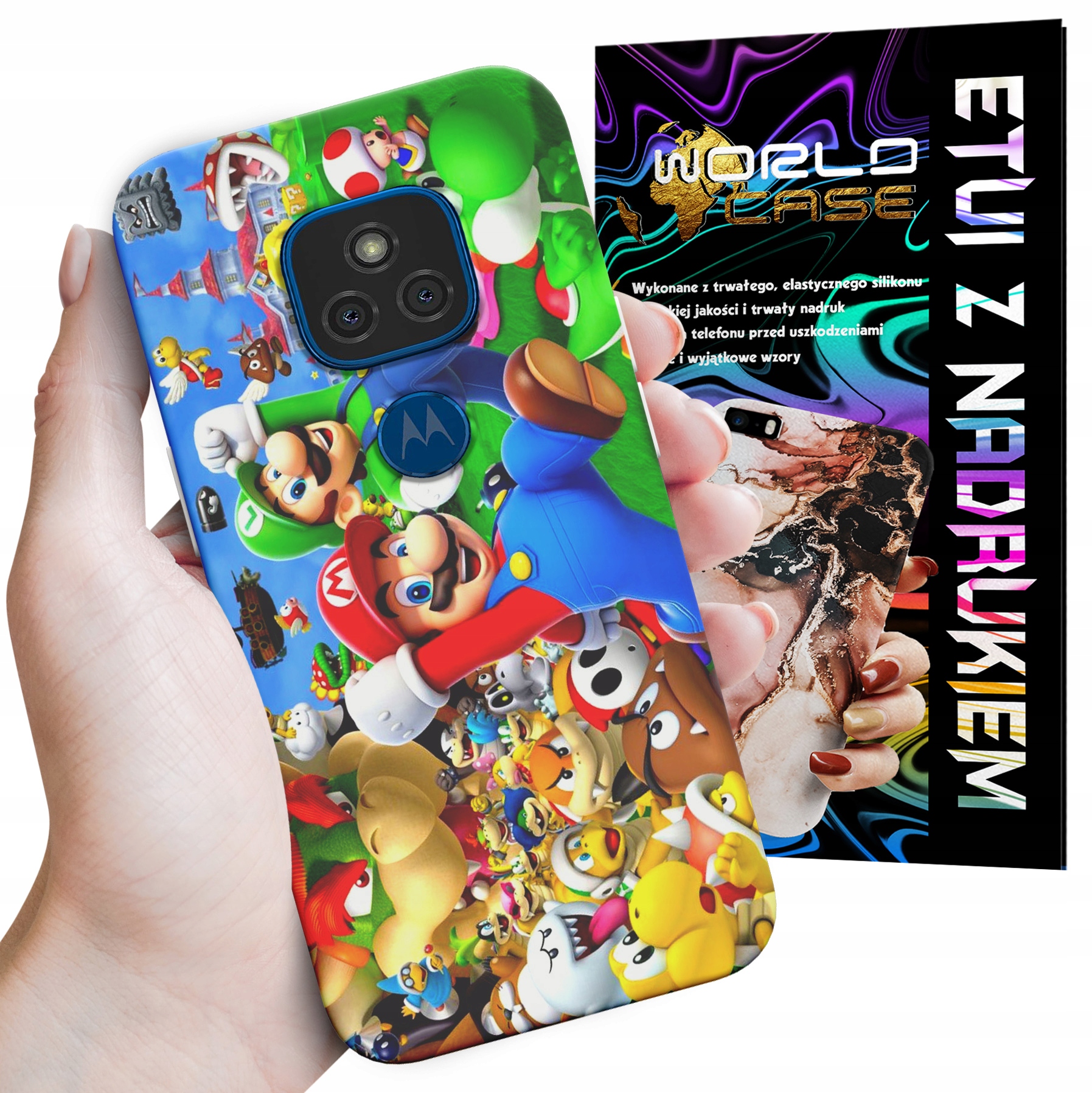 ETUI CASE DO MOTOROLA G9 Play G9 E7 PLUS - SUPER MARIO BROS BAJKI WZORY