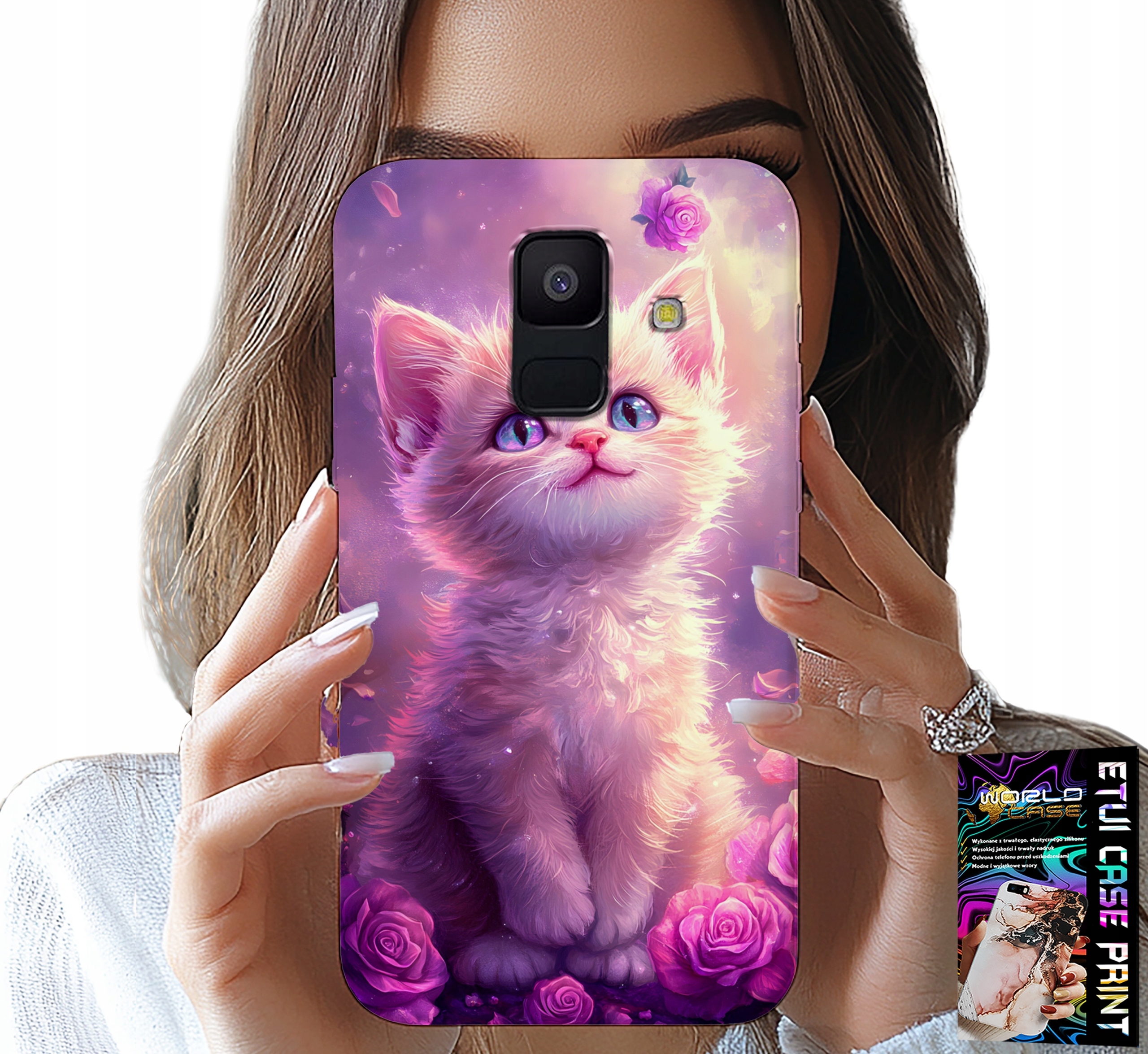 ETUI DO SAMSUNG A6 2018 - SŁODKI KOTEK, KOT, WZORY ZE ZWIERZĘTAMI