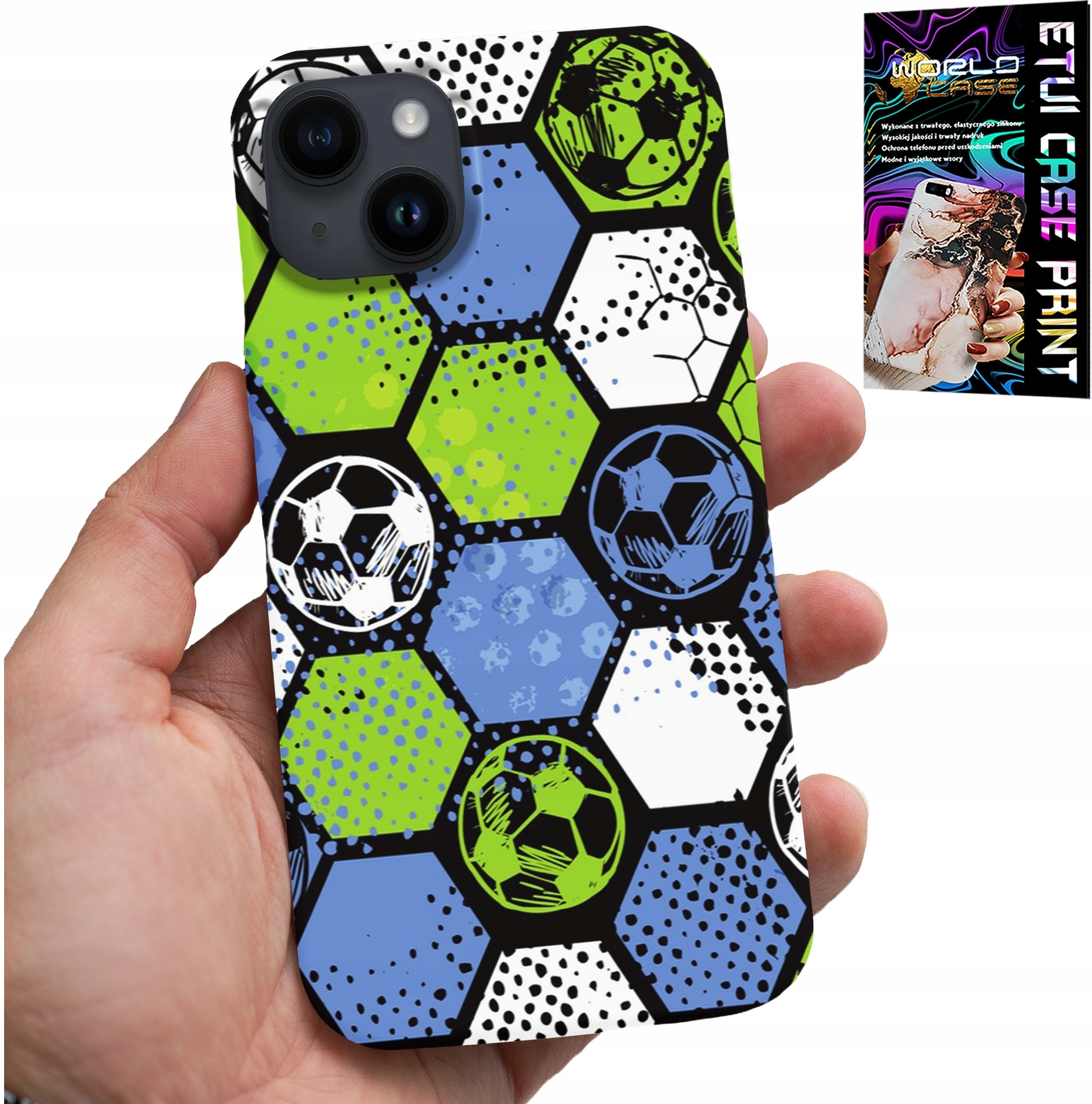 ETUI DO IPHONE 13 - PIŁKARSKIE WZORY PLECKÓW FOOTBALL CASE