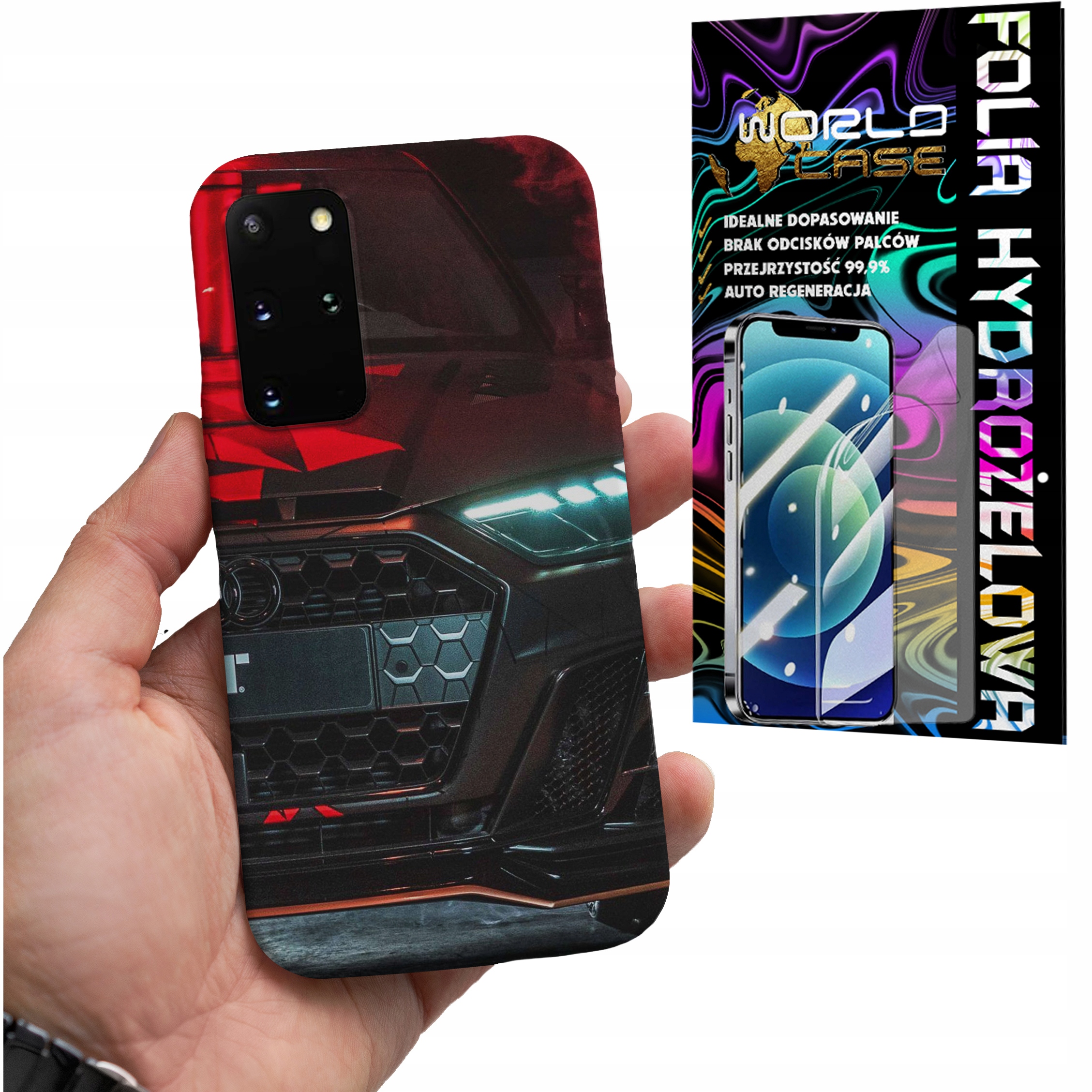 ETUI DO SAMSUNG S20+ plus - AUDI AUTO FAN WZORY MERCEDES + FOLIA